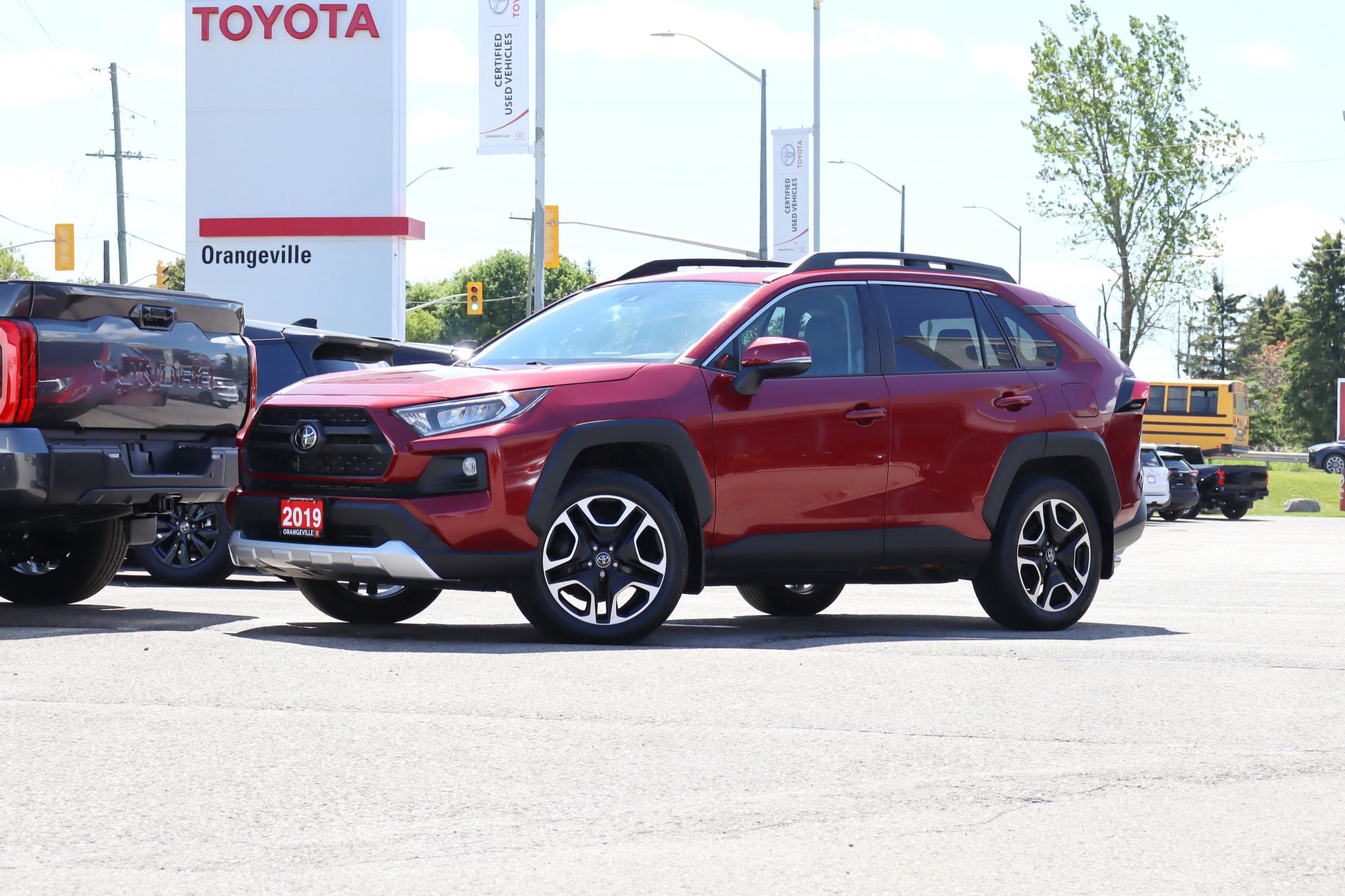2019 Toyota RAV4 Trail AWD, Low KM!! Clean Carfax, Dealership Serviced, 2 Sets of Wheels, Leather Heated Seats