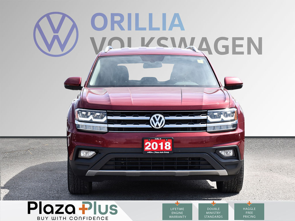 2018 Volkswagen Atlas Comfortline 4MOTION AWD | CLEAN CARFAX ONE OWNER | LEATHER SEATS | PRISMA ALLOY RIMS