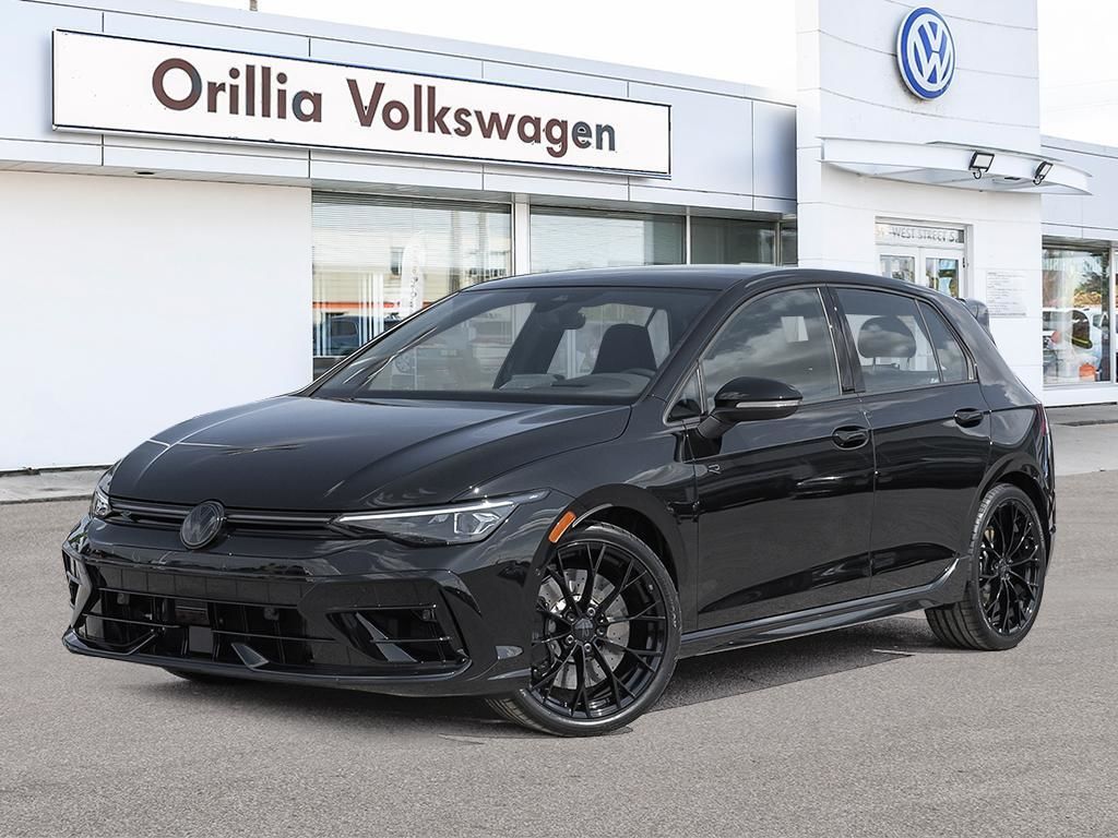 2025 Volkswagen Golf R Black Edition Akrapovic Exhaust / Mythos Black Metallic