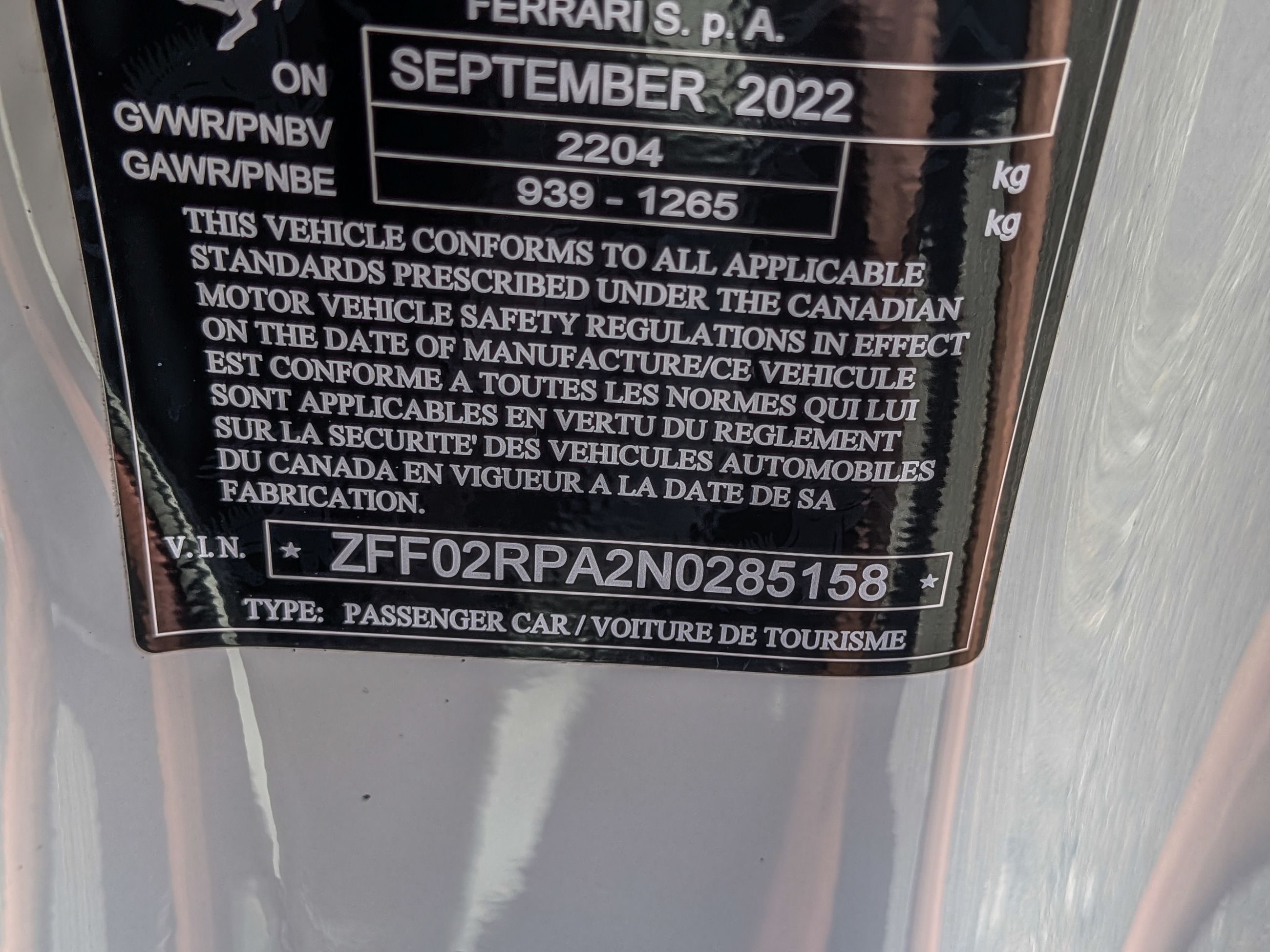 2022 Ferrari Portofino in Vancouver, British Columbia