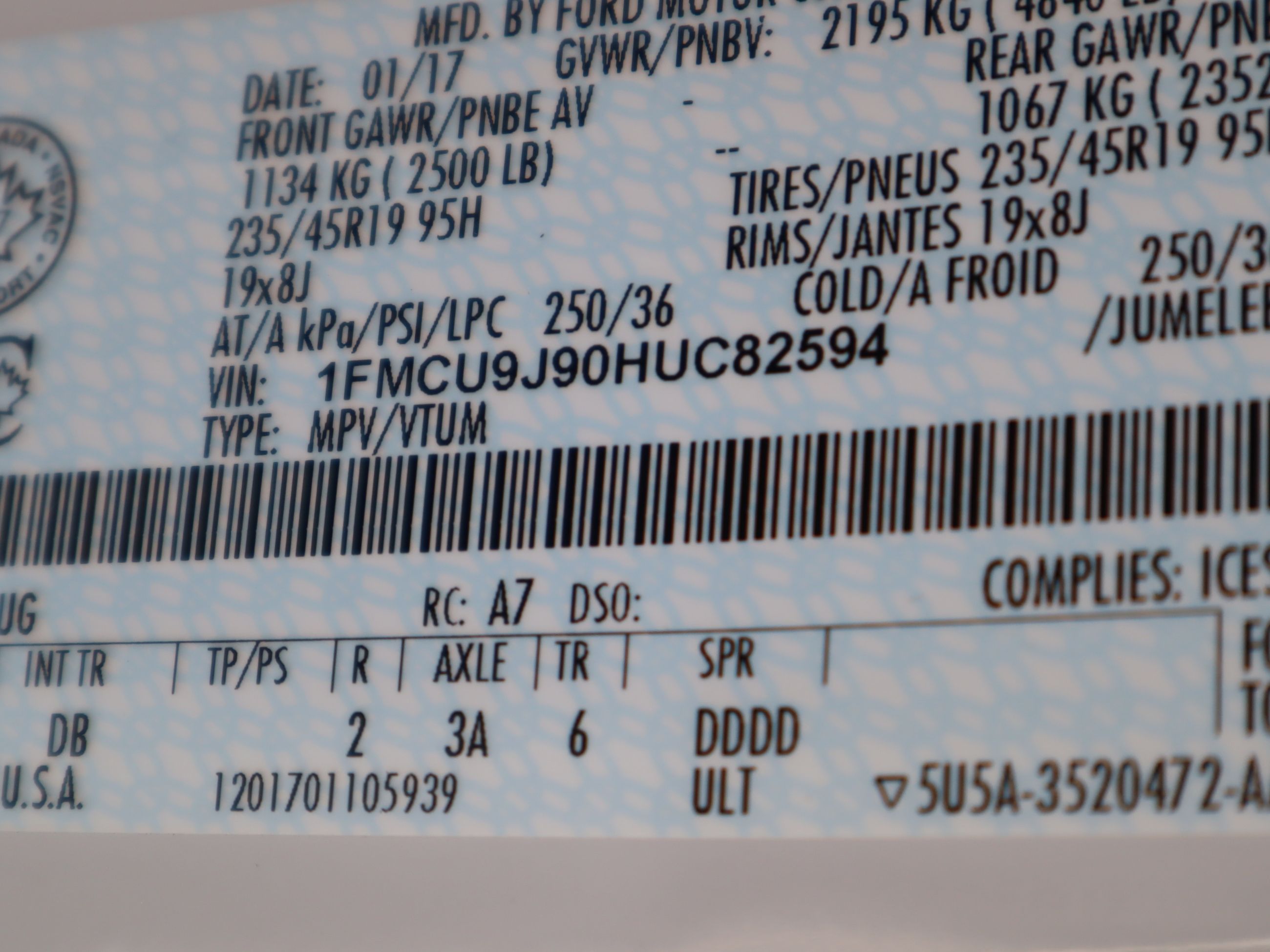 2017 Ford Escape in Vancouver, British Columbia