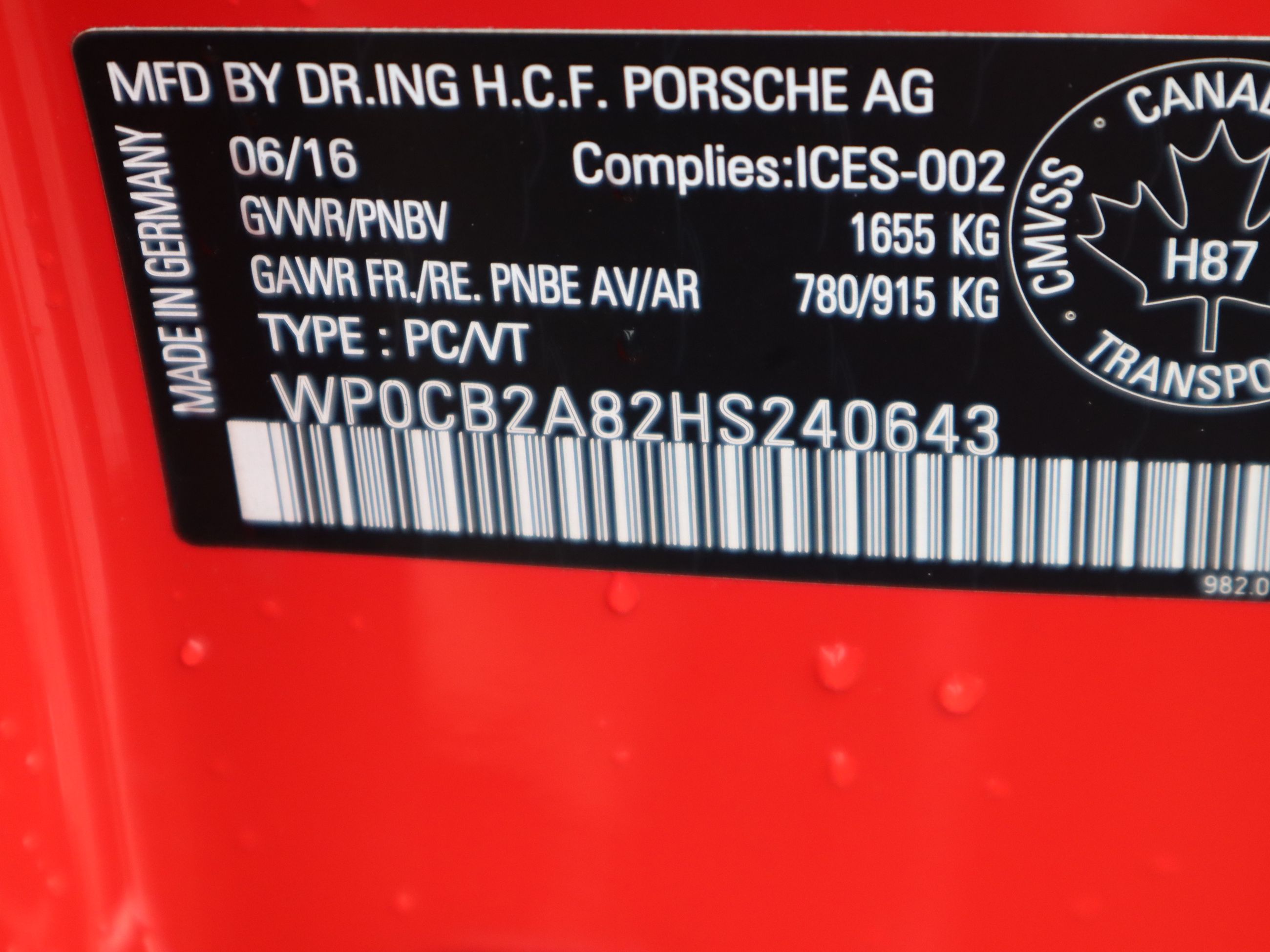 2017 Porsche 718 Boxster in Vancouver, British Columbia