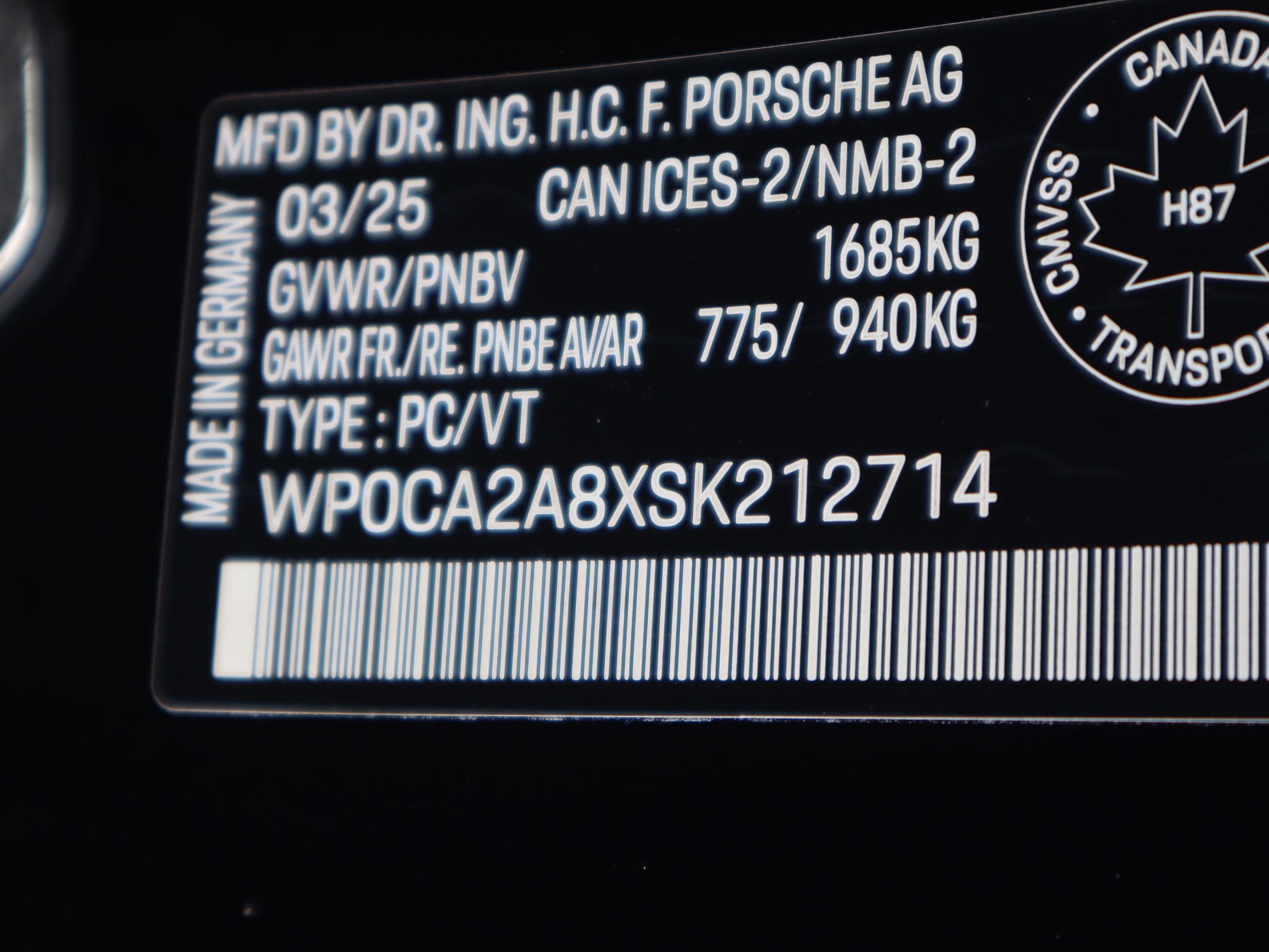 2025 Porsche 718 Boxster in Vancouver, British Columbia