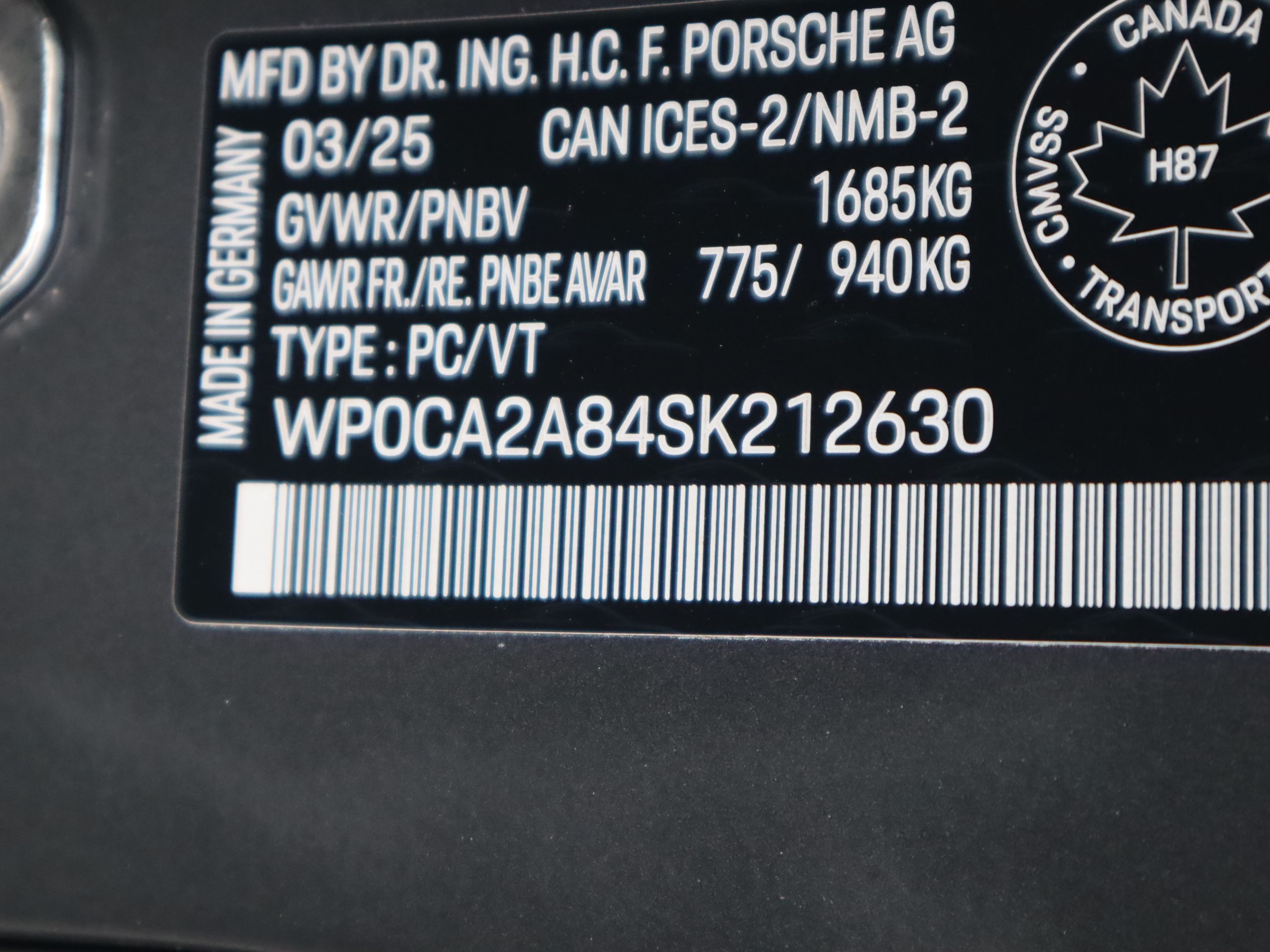 Porsche 718 Boxster  2025 à Vancouver, Colombie-Britannique