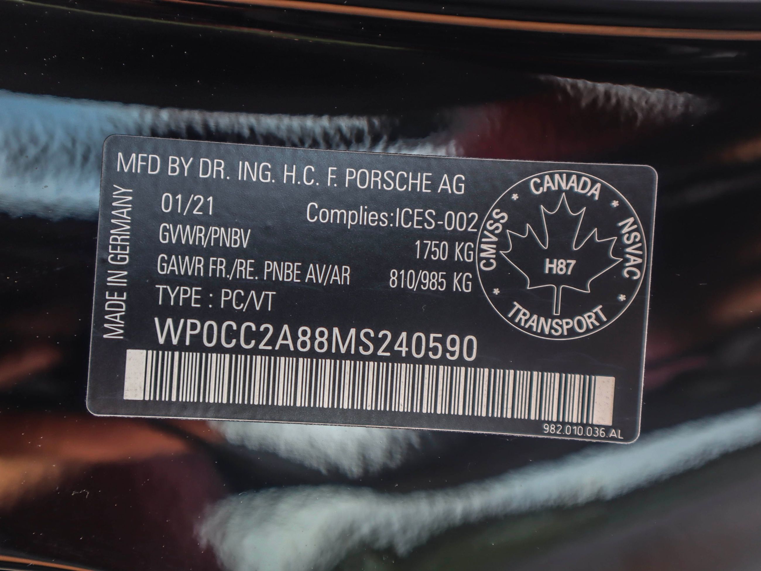 Porsche 718 Spyder  2021 à Vancouver, Colombie-Britannique