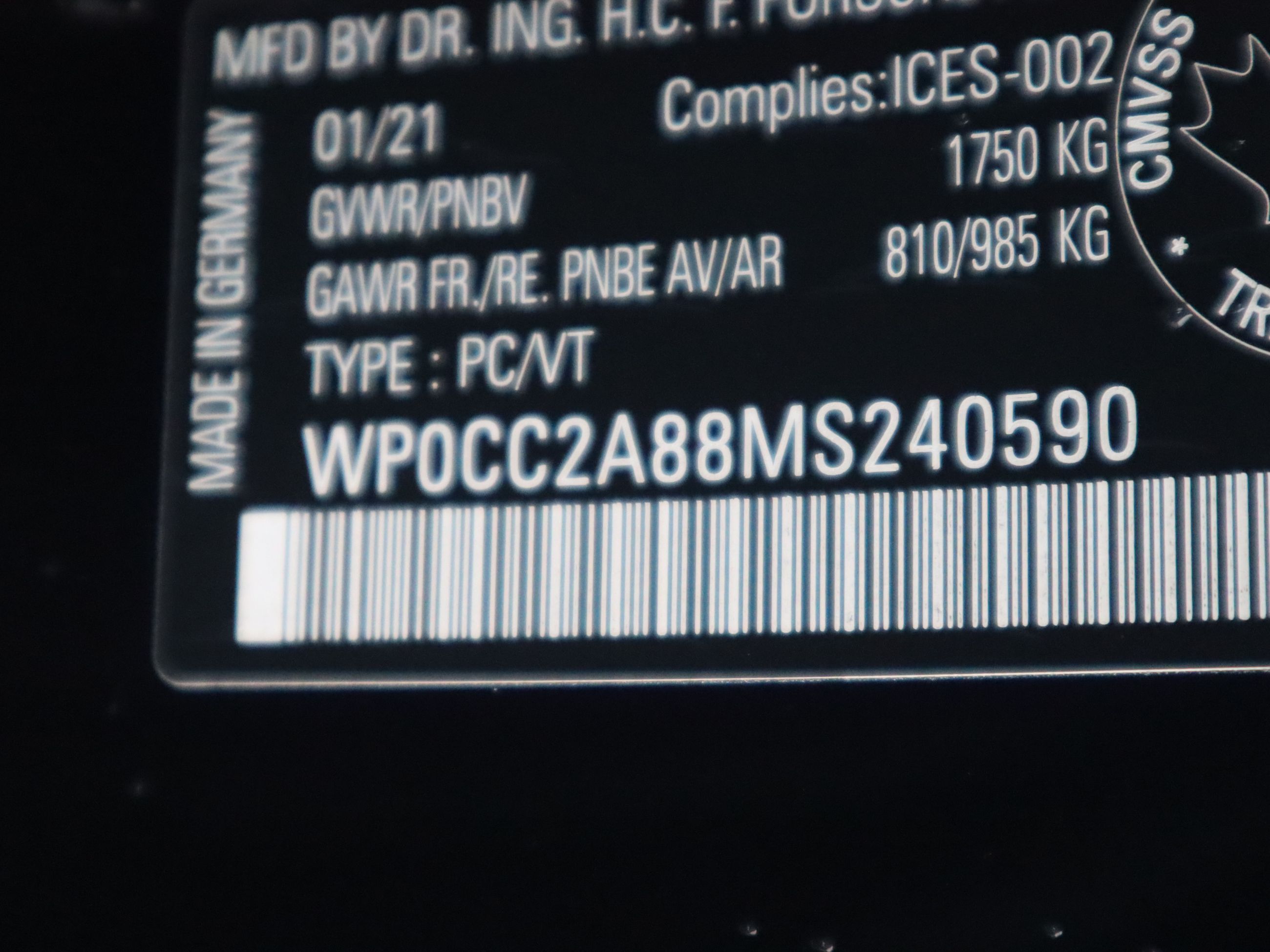 2021 Porsche 718 Spyder in Vancouver, British Columbia