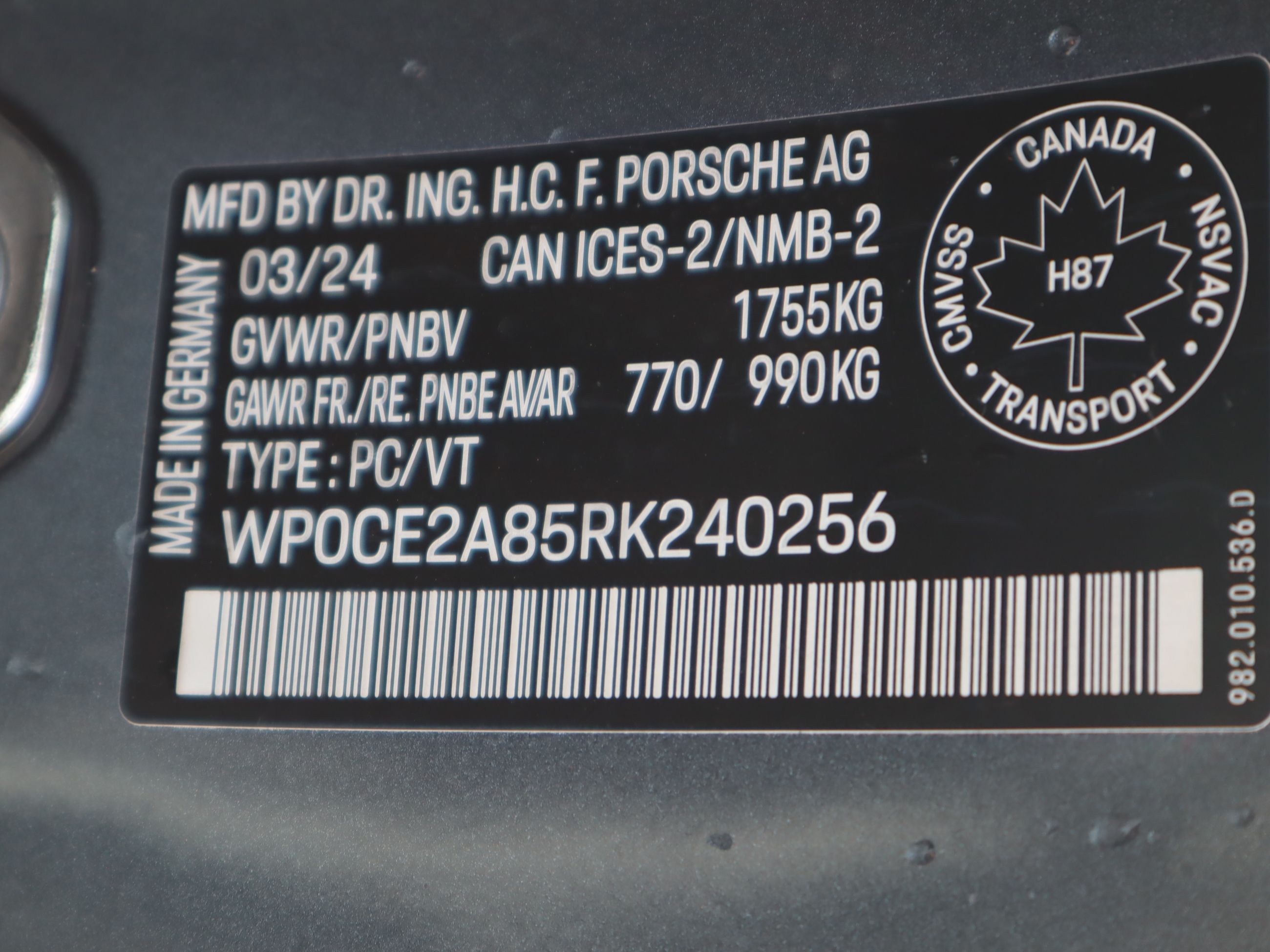 Porsche 718 Spyder  2024 à Vancouver, Colombie-Britannique