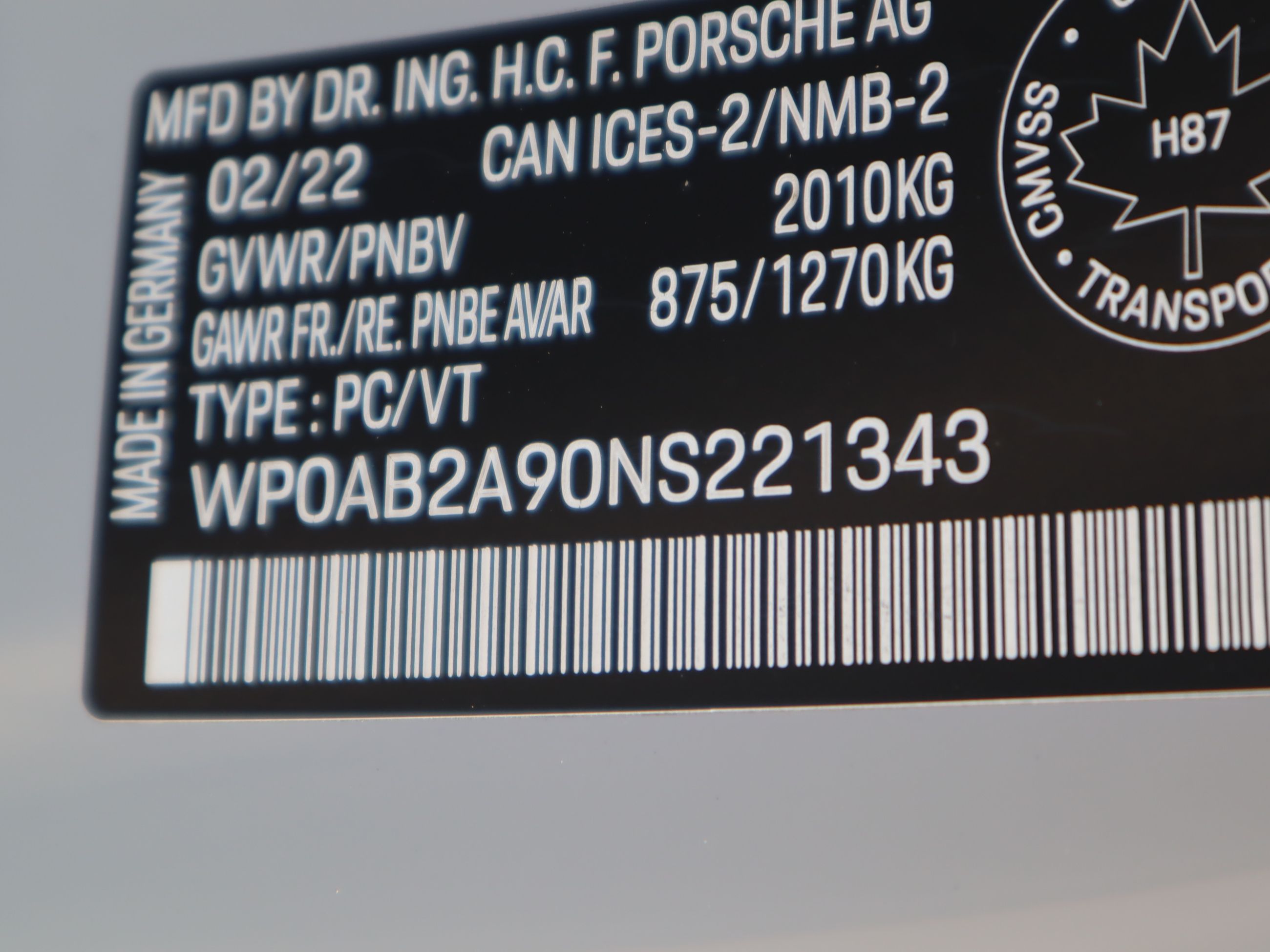 Porsche 911  2022 à Vancouver, Colombie-Britannique