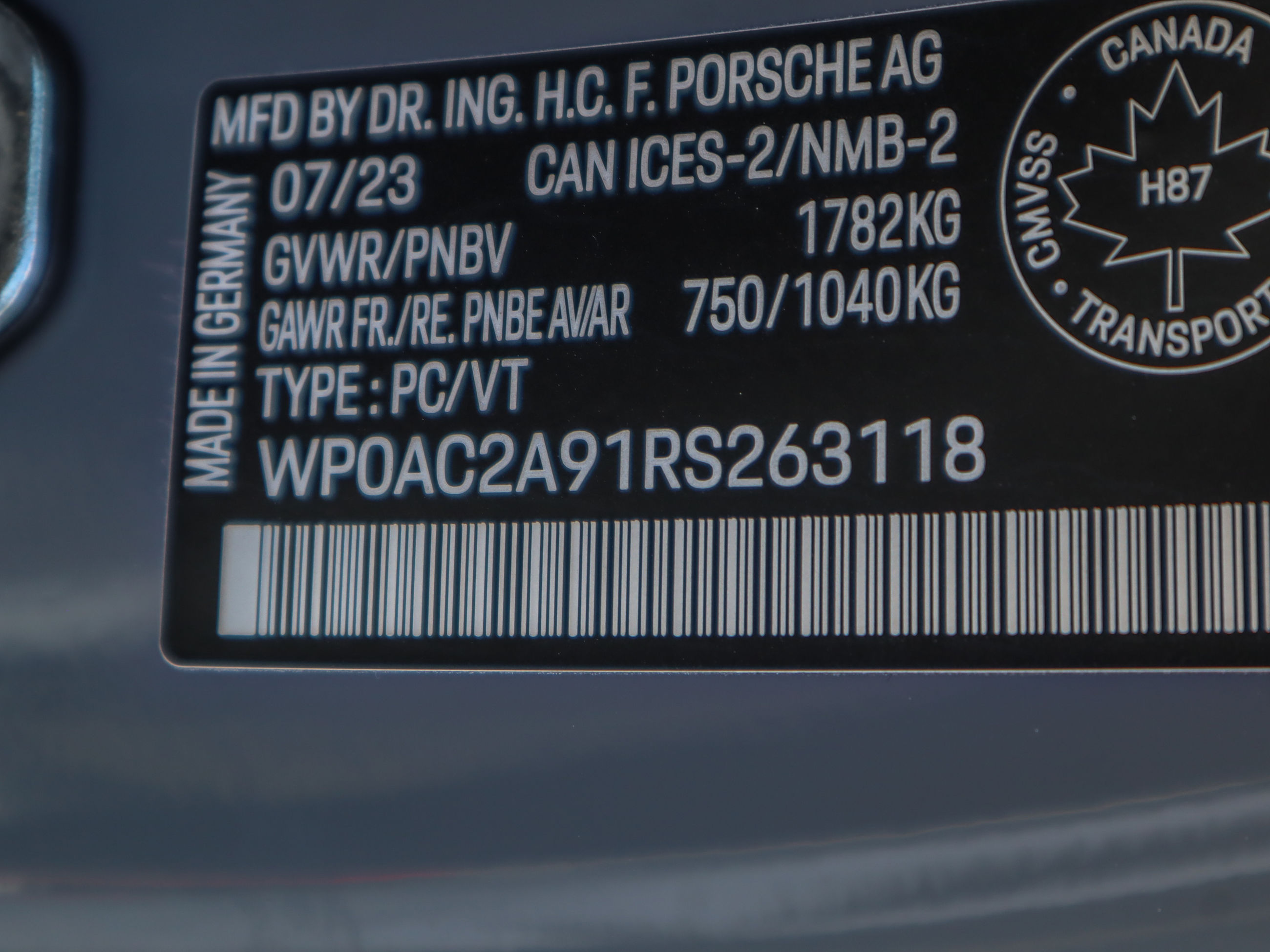 Porsche 911  2024 à Vancouver, Colombie-Britannique