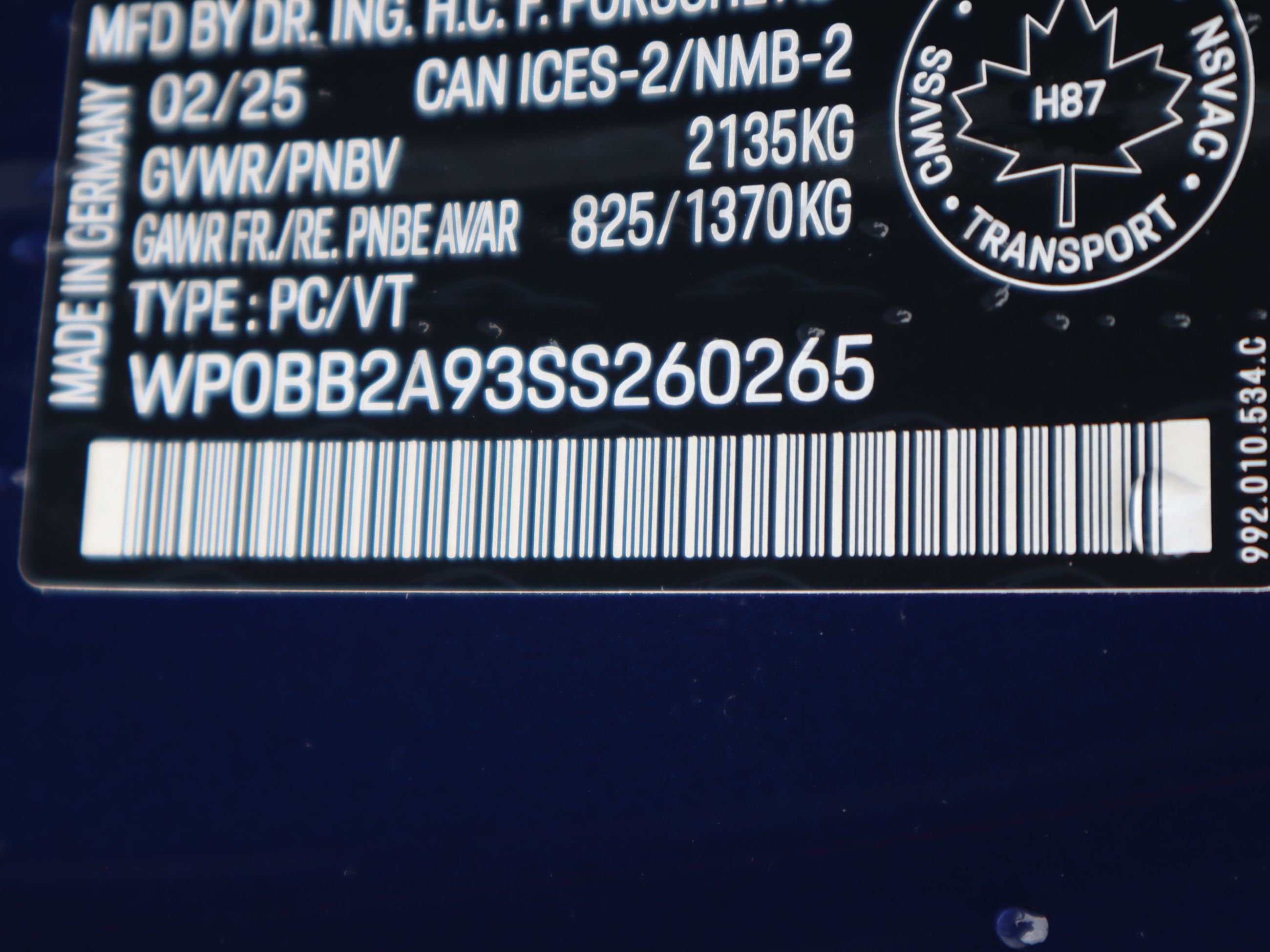 Porsche 911  2025 à Vancouver, Colombie-Britannique