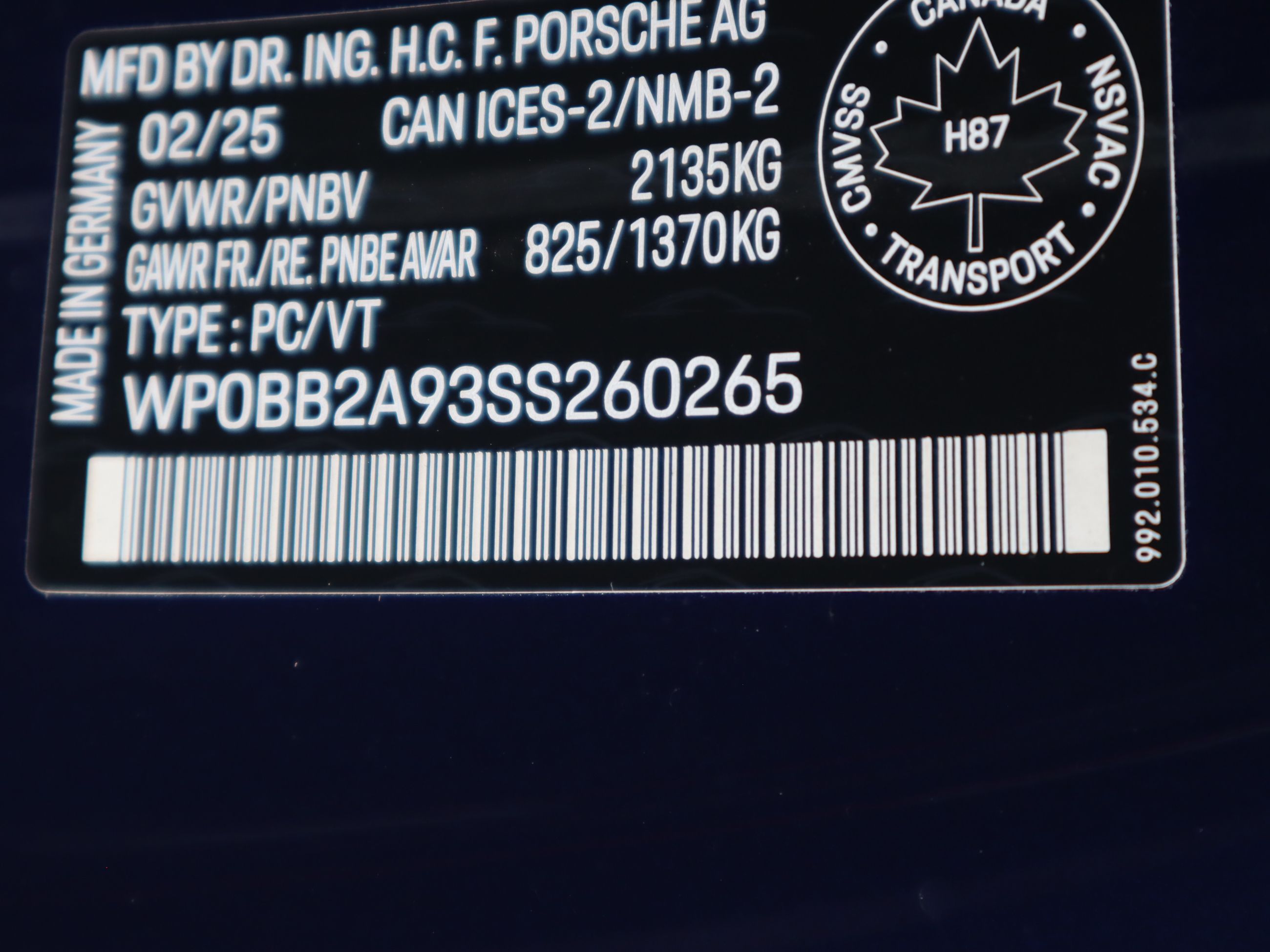 2025 Porsche 911 in Vancouver, British Columbia