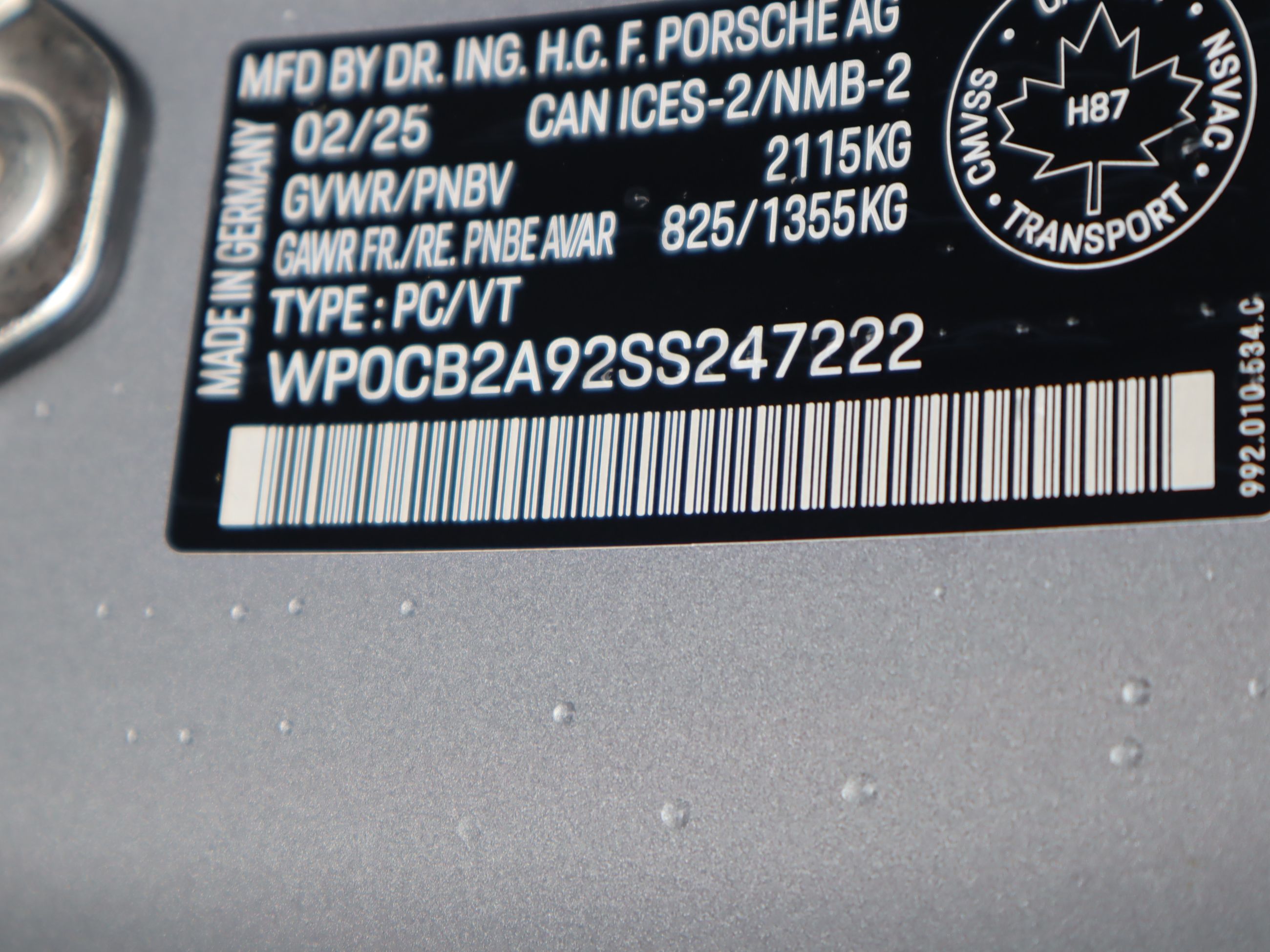 2025 Porsche 911 in Vancouver, British Columbia