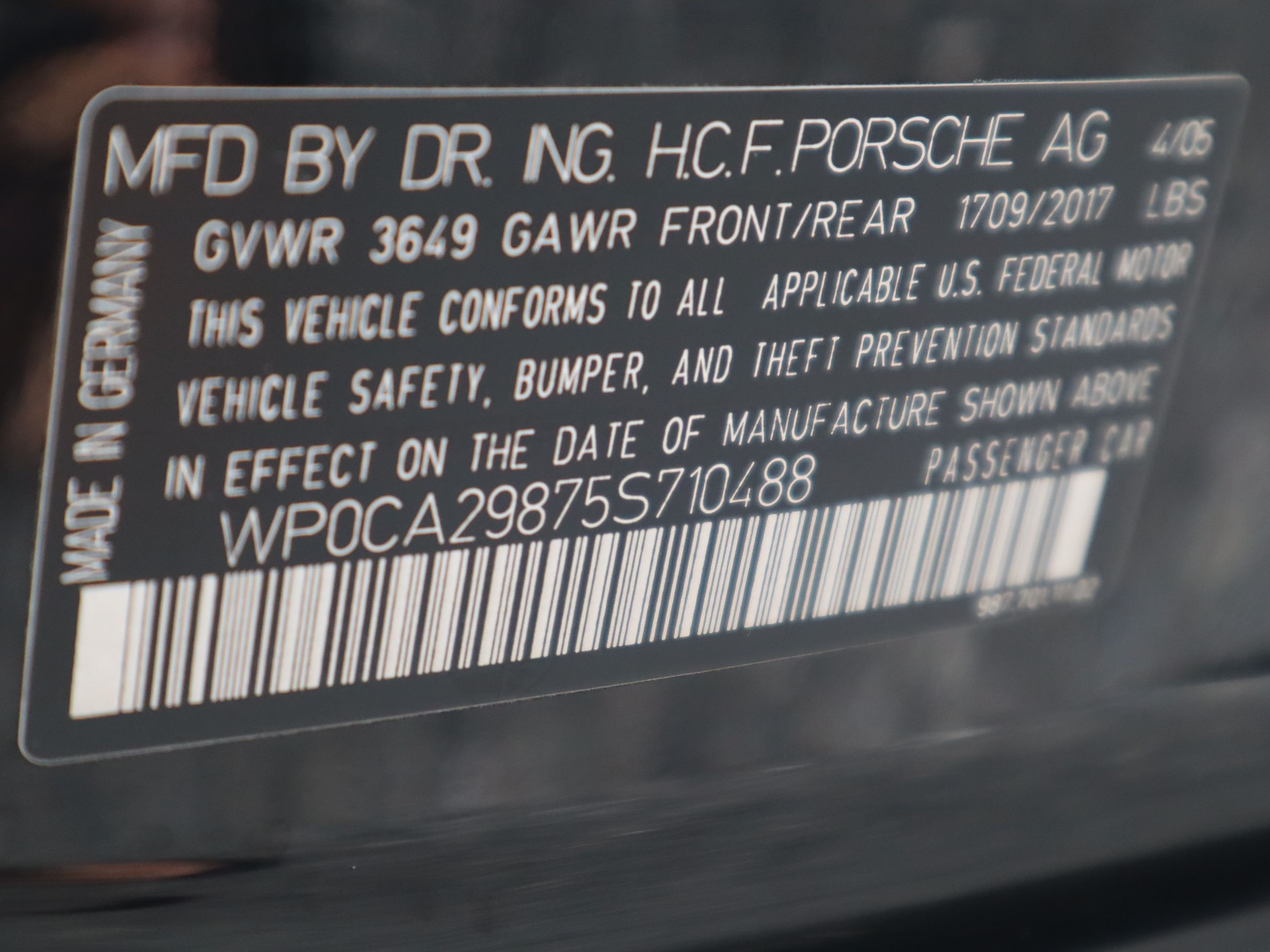 Porsche Boxster  2005 à Vancouver, Colombie-Britannique