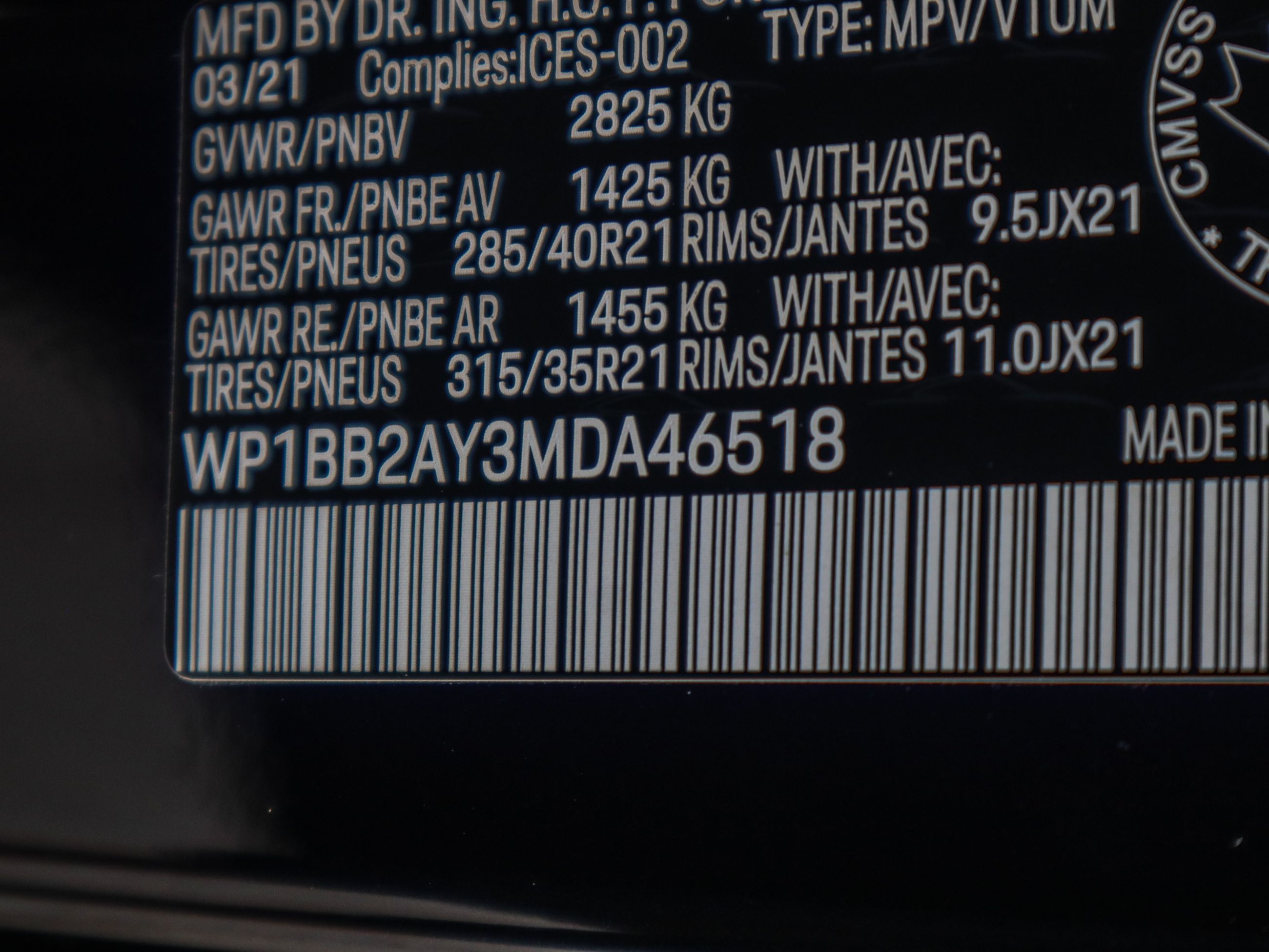 Porsche Cayenne  2021 à Vancouver, Colombie-Britannique