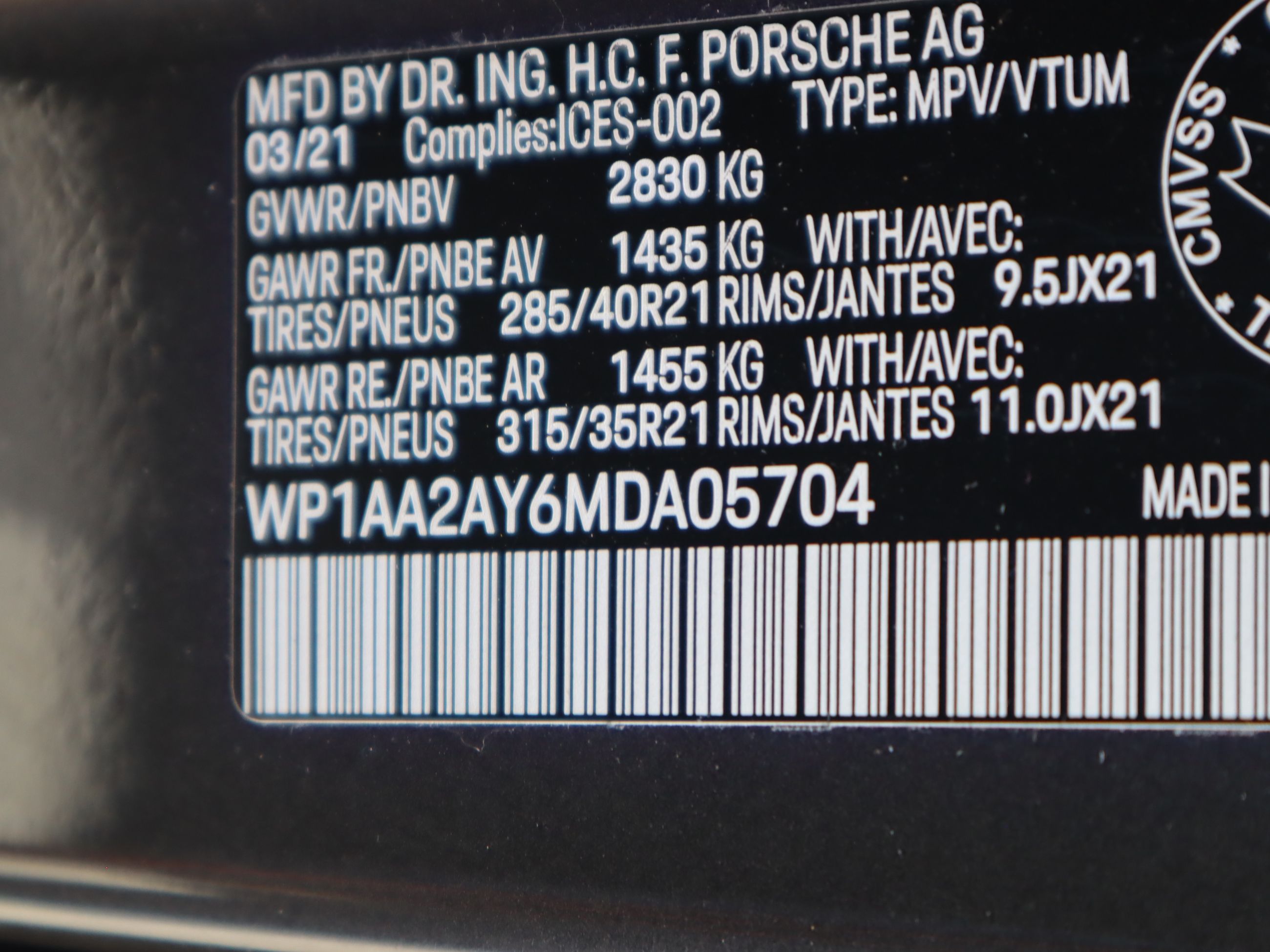 Porsche Cayenne  2021 à Vancouver, Colombie-Britannique