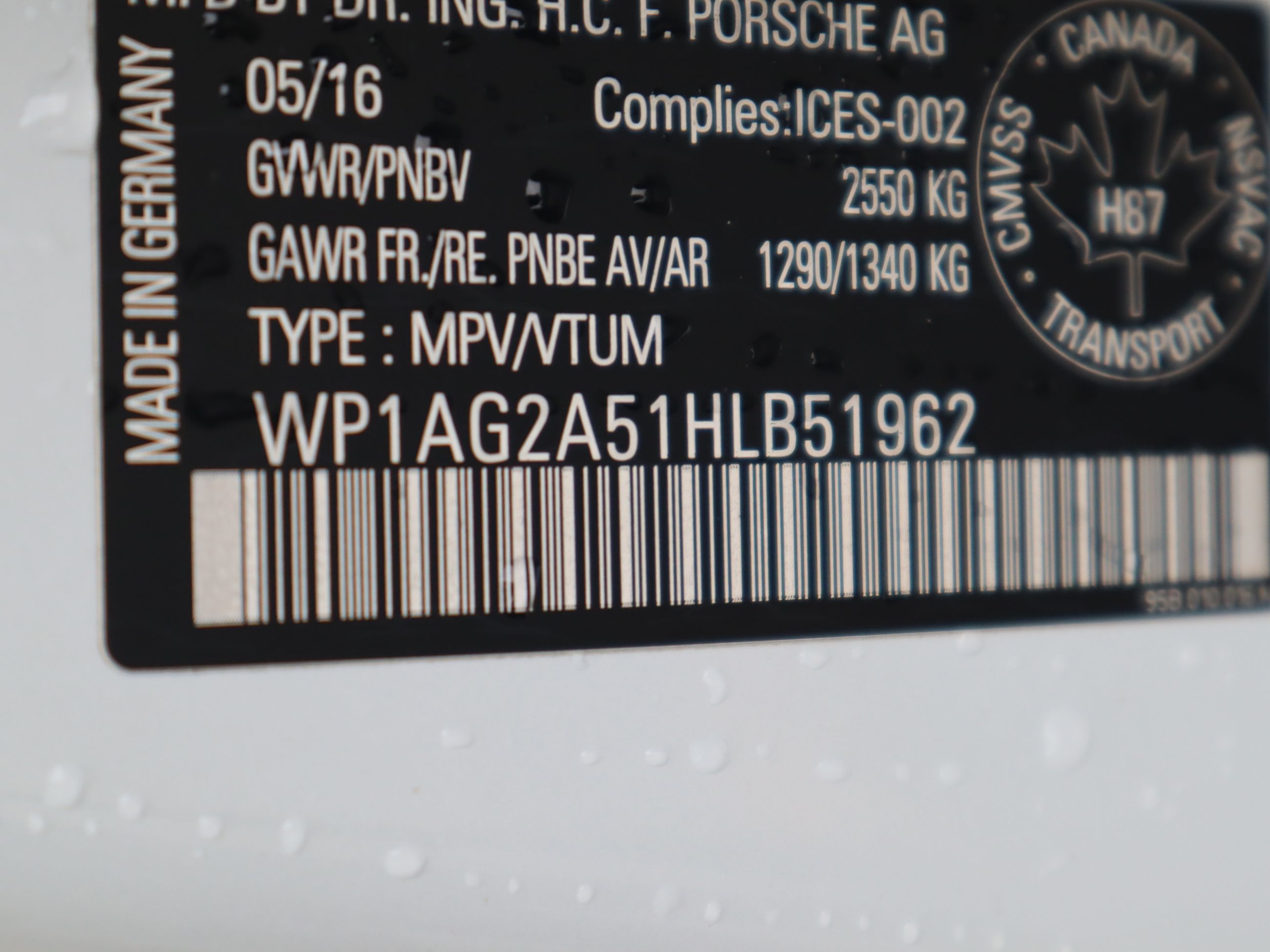 Porsche Macan  2017 à Vancouver, Colombie-Britannique