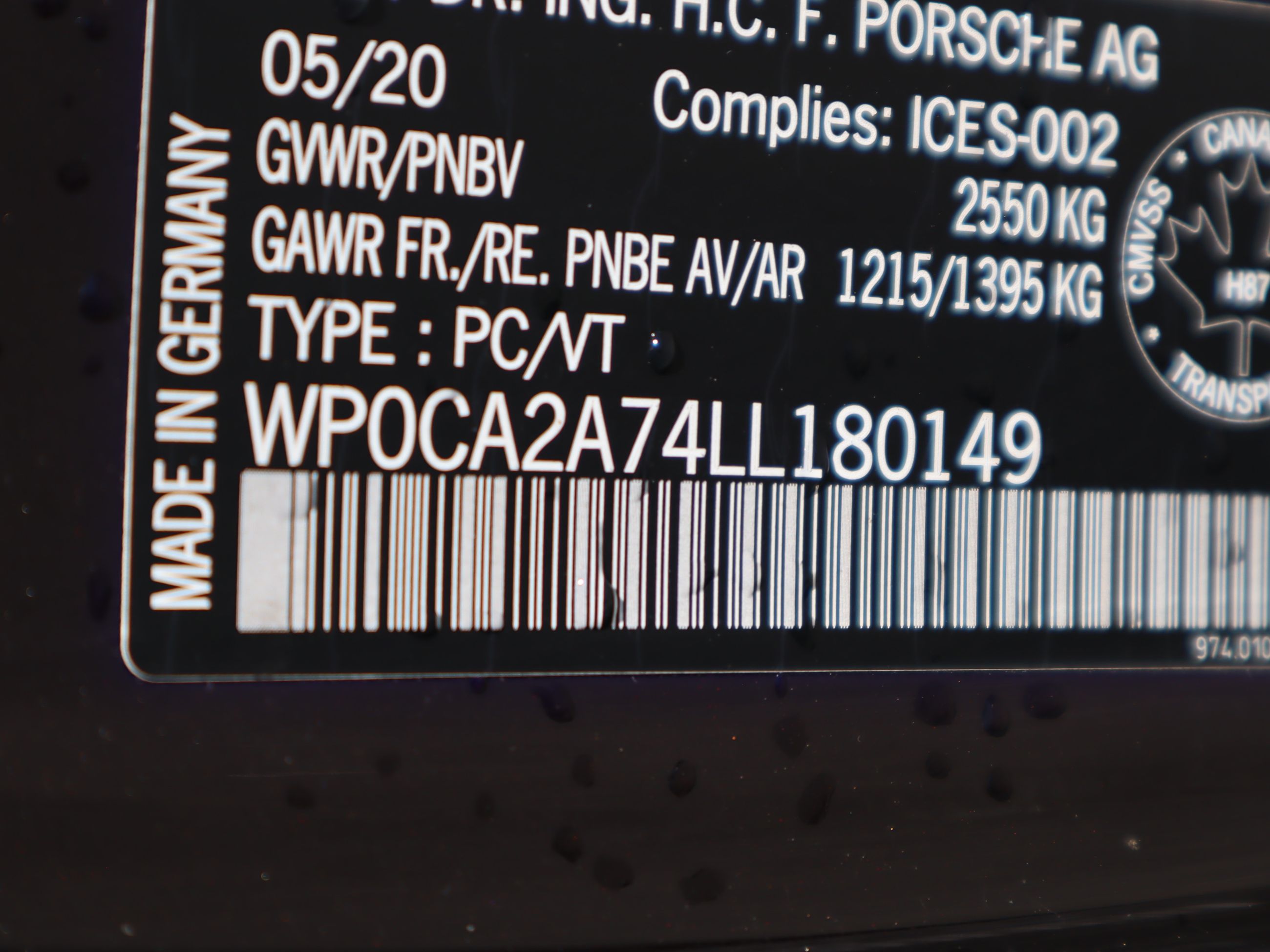 2020 Porsche Panamera in Vancouver, British Columbia