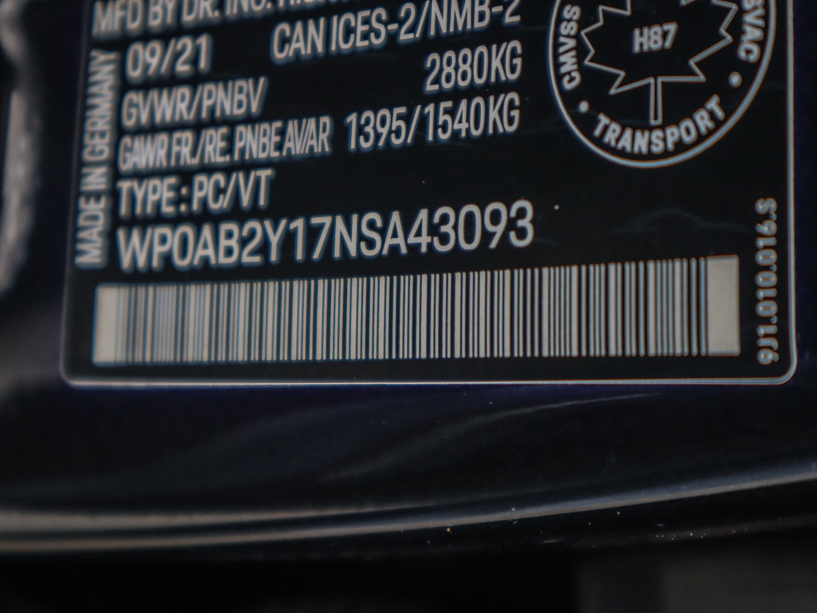 Porsche Taycan  2022 à Vancouver, Colombie-Britannique