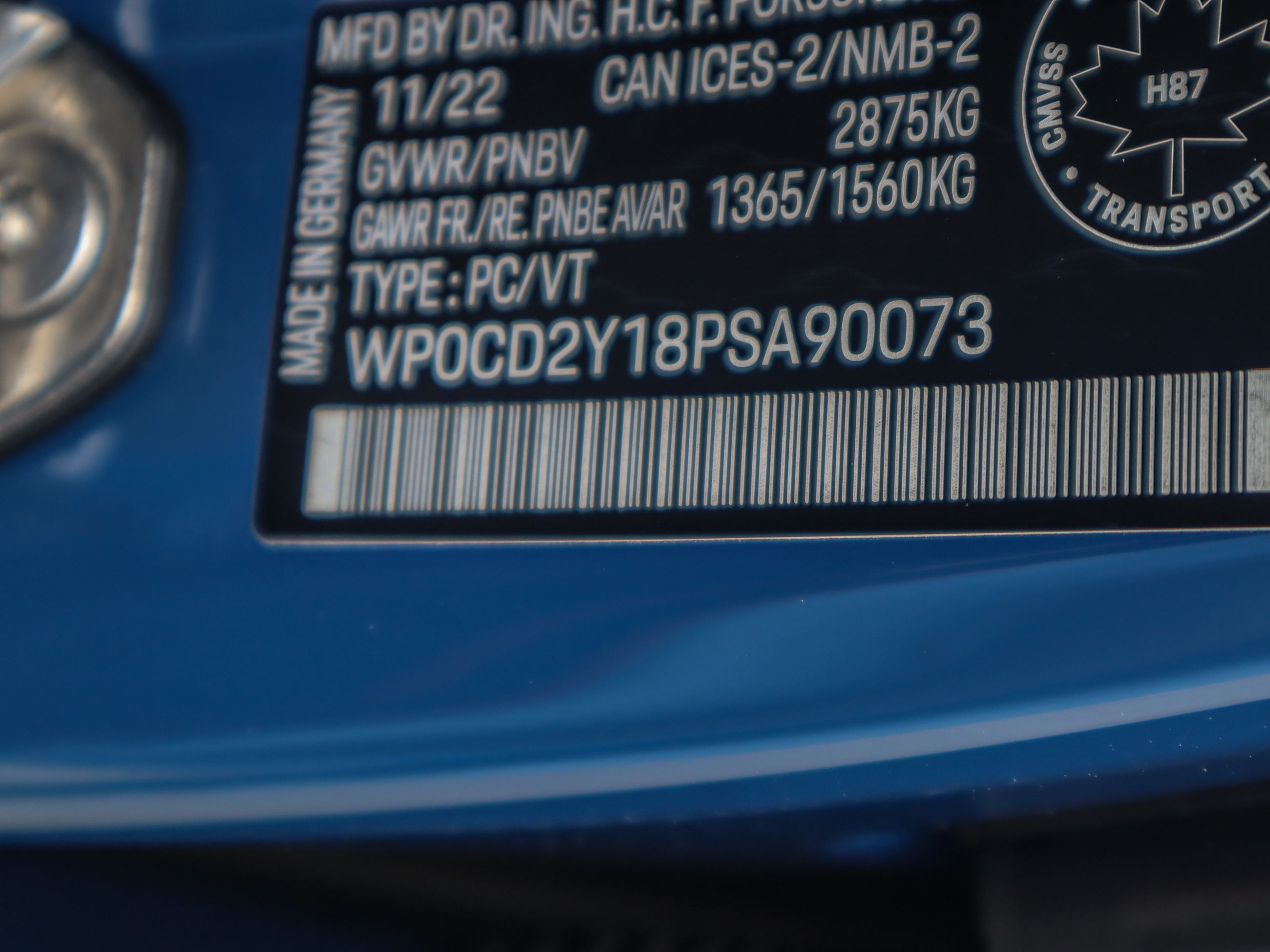 2023 Porsche Taycan in Vancouver, British Columbia