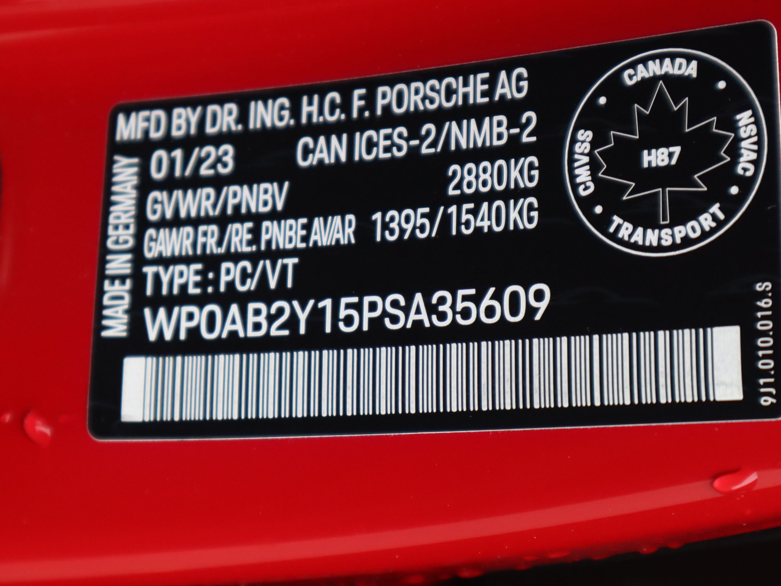 2023 Porsche Taycan in Vancouver, British Columbia