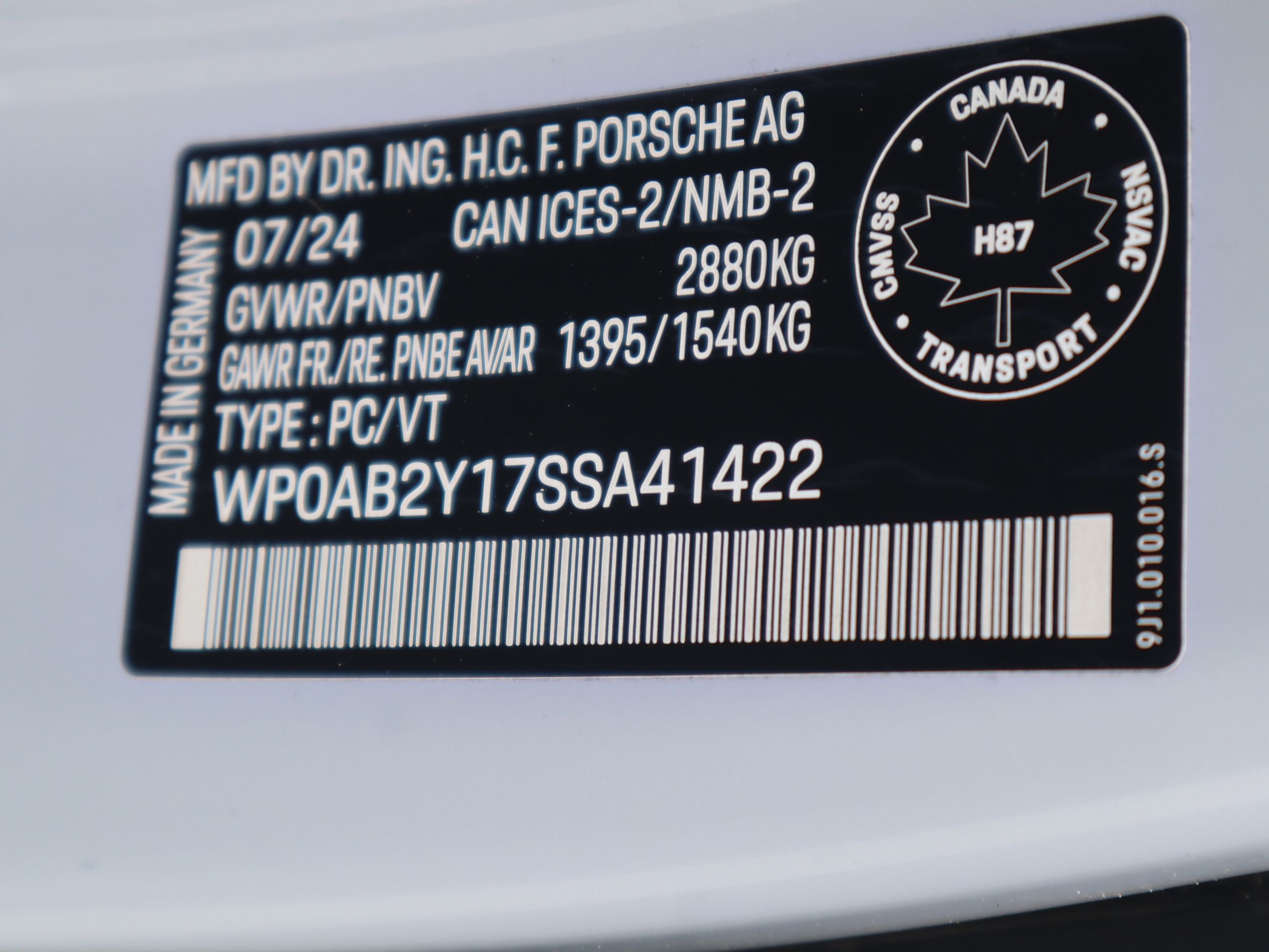 2025 Porsche Taycan in Vancouver, British Columbia