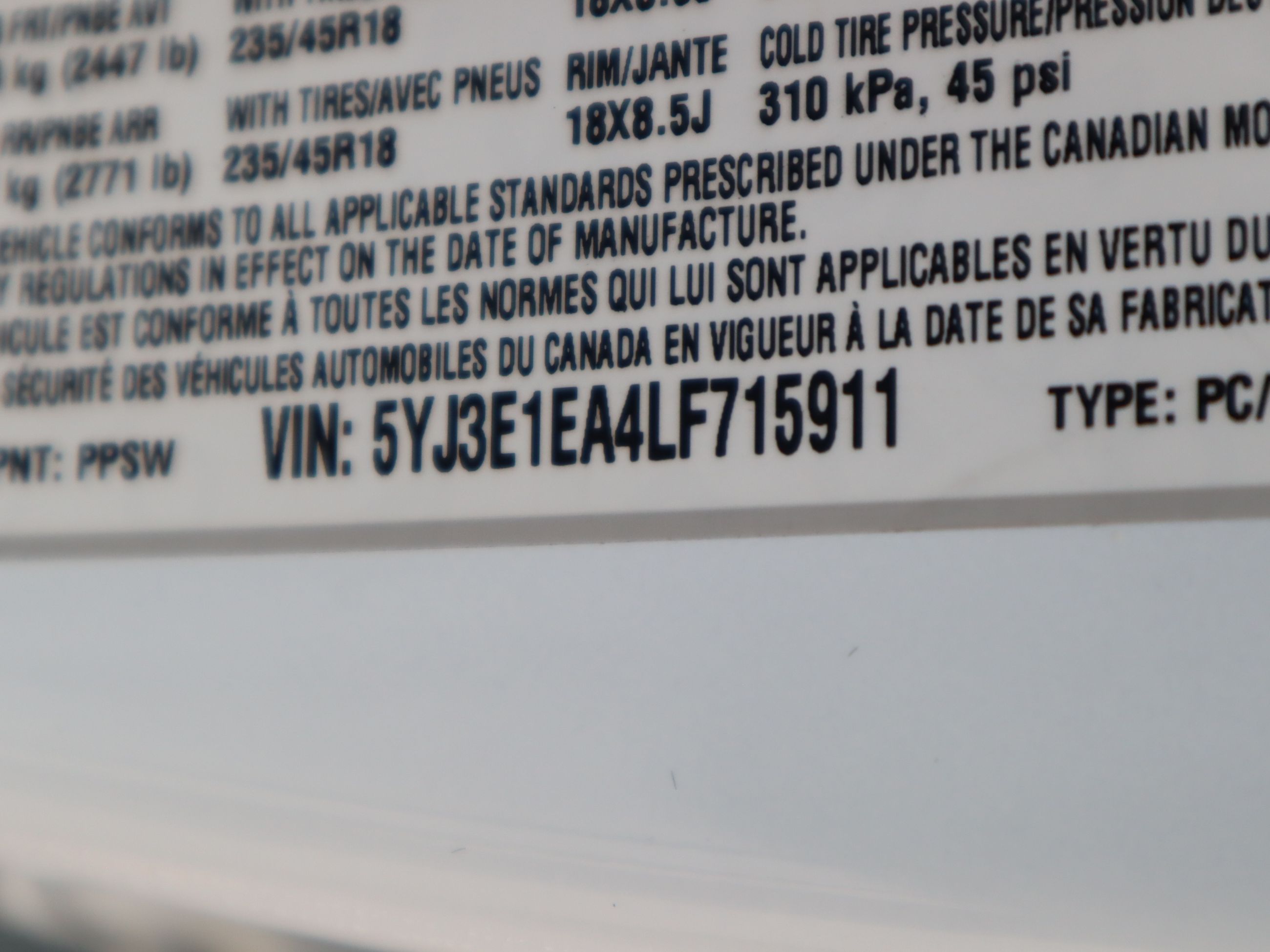 Tesla Model 3  2020 à Vancouver, Colombie-Britannique