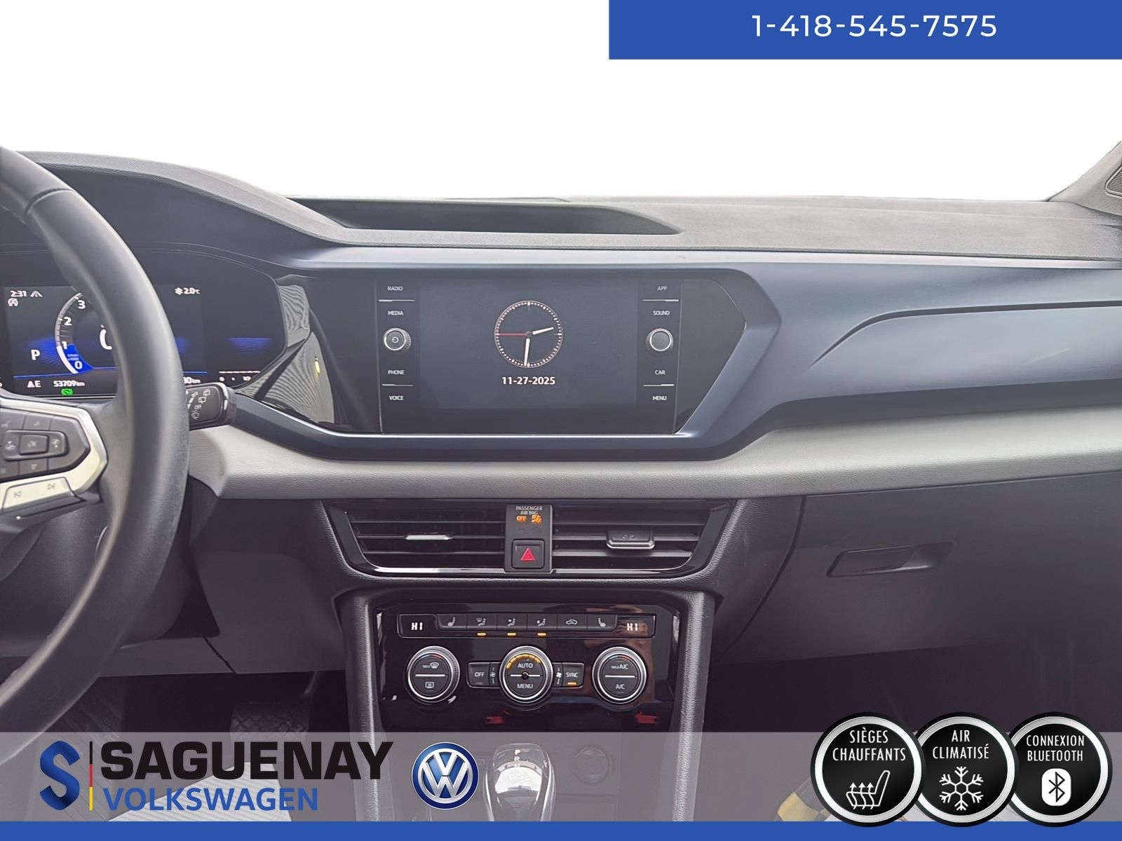 Volkswagen Taos COMFORTLINE + TOIT PANO 2022 96$ / Semaine + Taxes