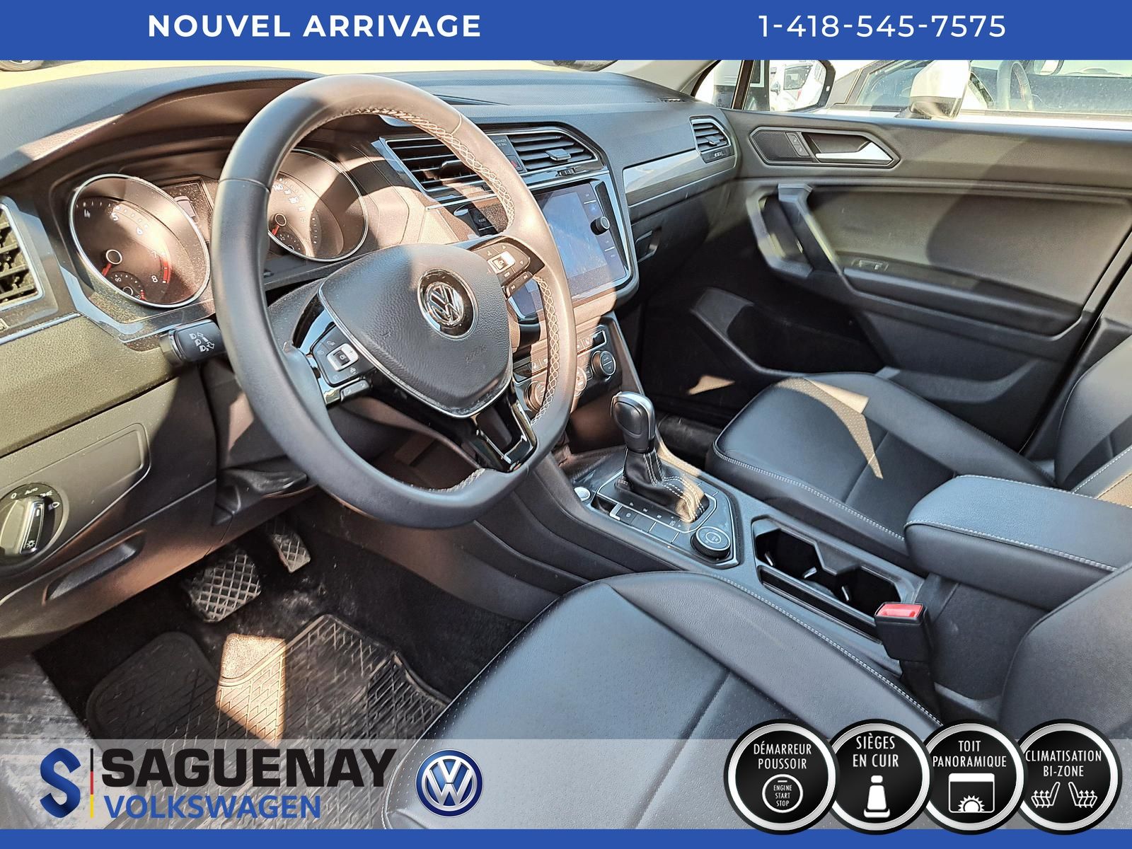 Volkswagen Tiguan COMFORTLINE TOIT PANO  (97$/Sem)* 2021 STOCK :GS143A
