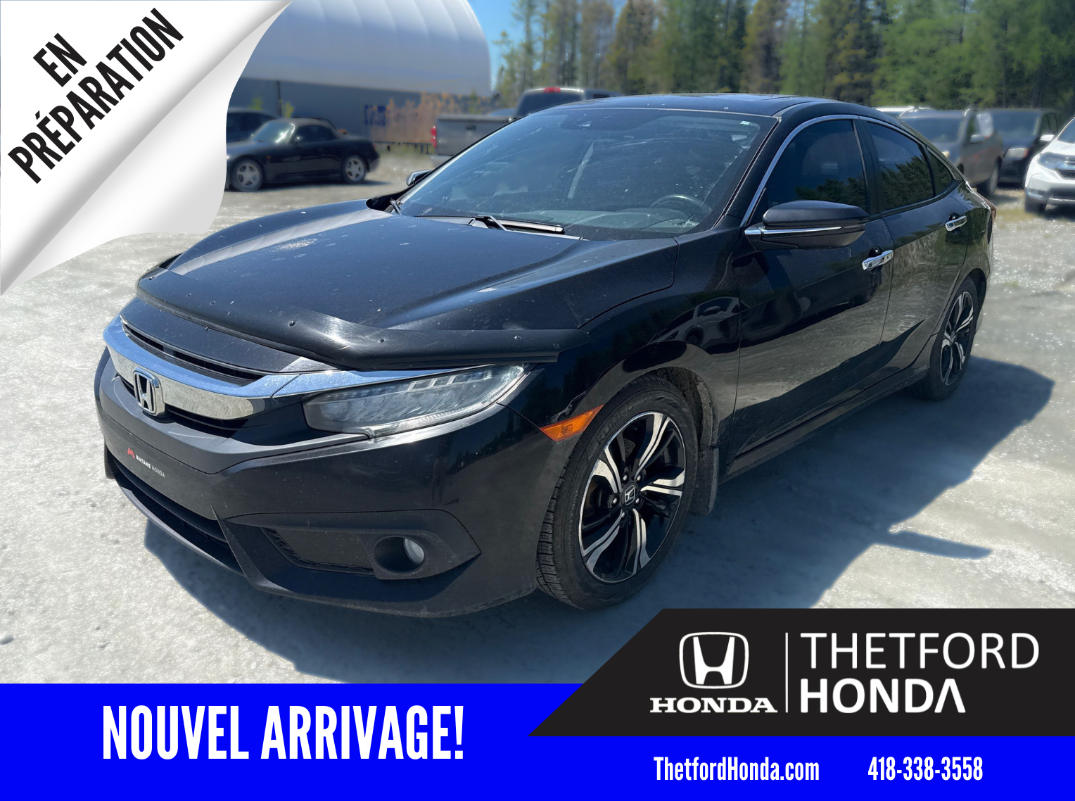 2016 Honda Civic Sedan Touring ** CUIR ** TOIT OUVRANT ** MAGS 17PO ** NAVI **  VITRES TEINTÉES ** ATTACHE-REMORQUE