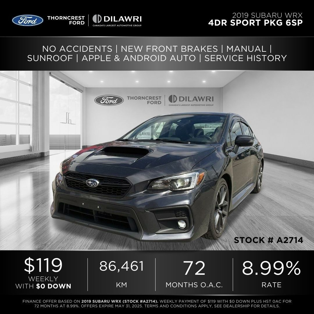 Subaru WRX  2019 à Toronto, Ontario