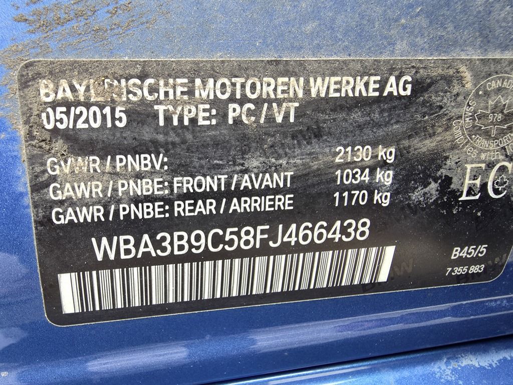 BMW 3 Series 335I XDRIVE 2015