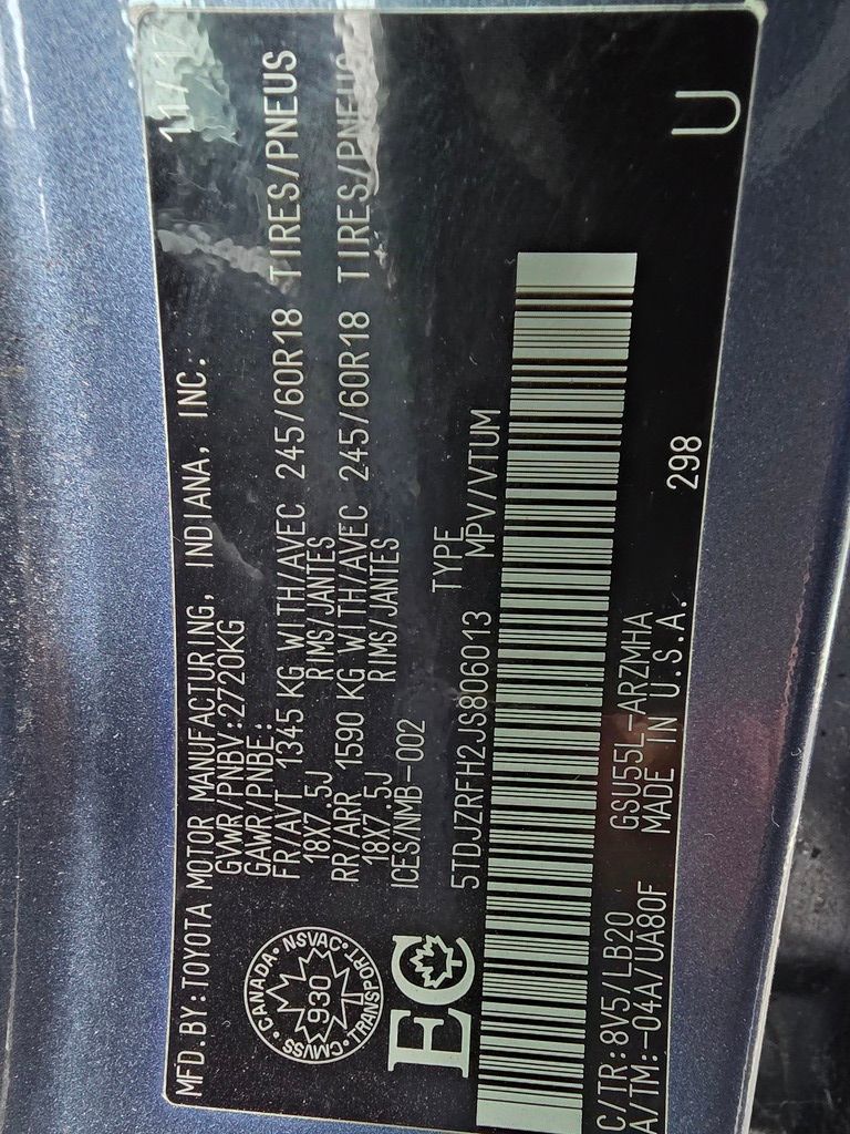 Toyota Highlander XLE 2018