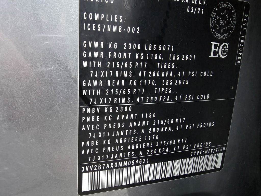 2021 Volkswagen Tiguan COMFORTLINE