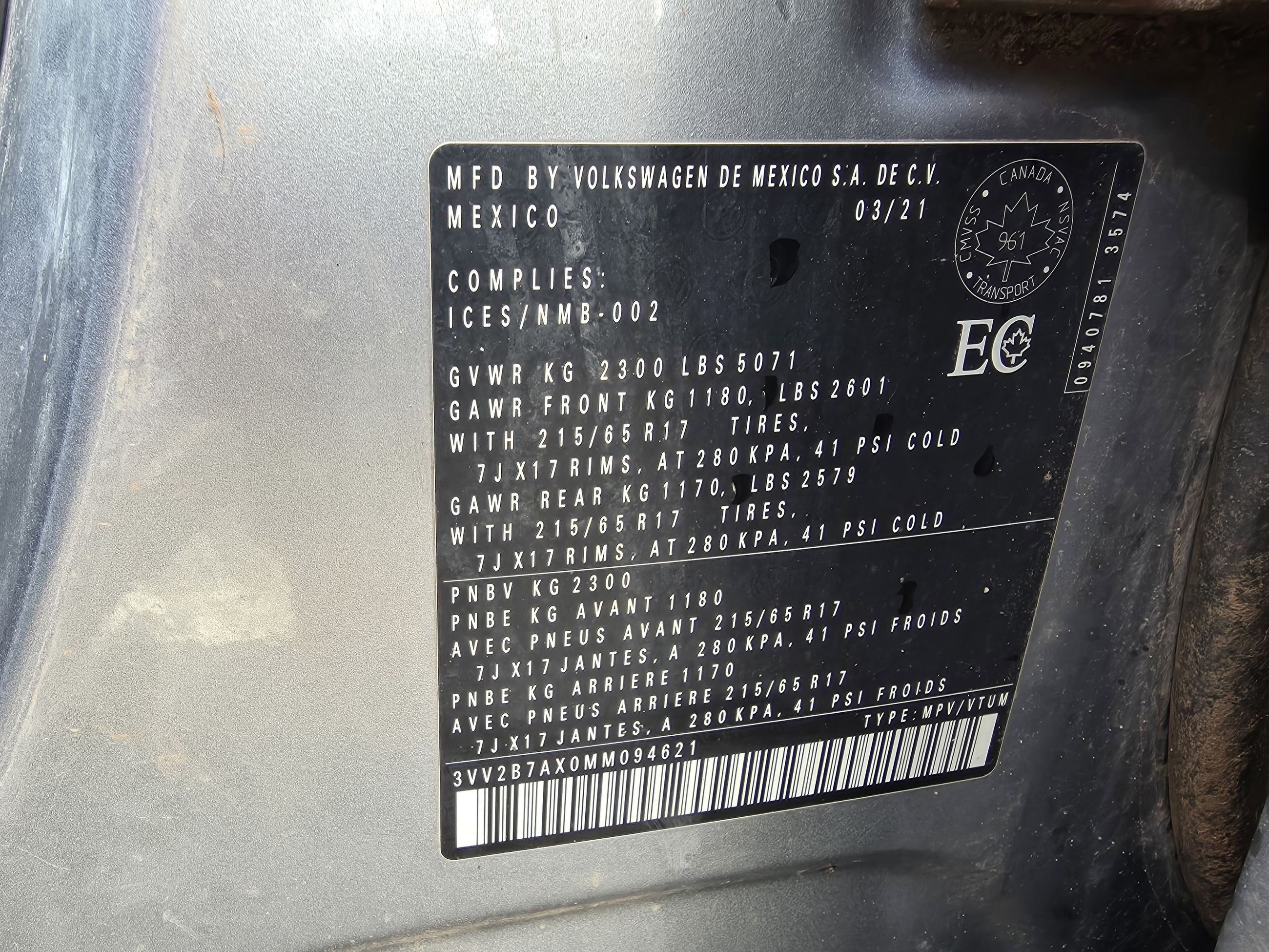 2021 Volkswagen Tiguan COMFORTLINE