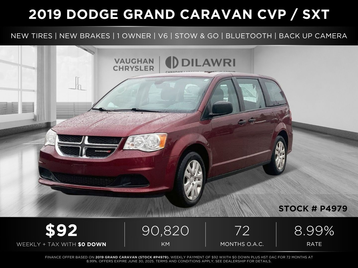 Dodge Grand Caravan  2019 à Woodbridge, Ontario