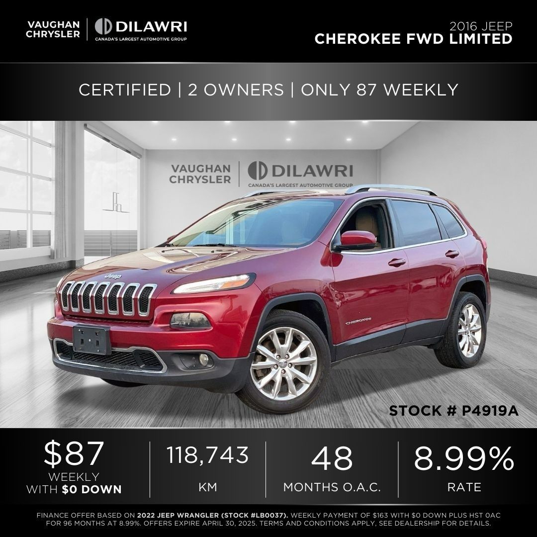 Jeep Cherokee  2016 à Woodbridge, Ontario