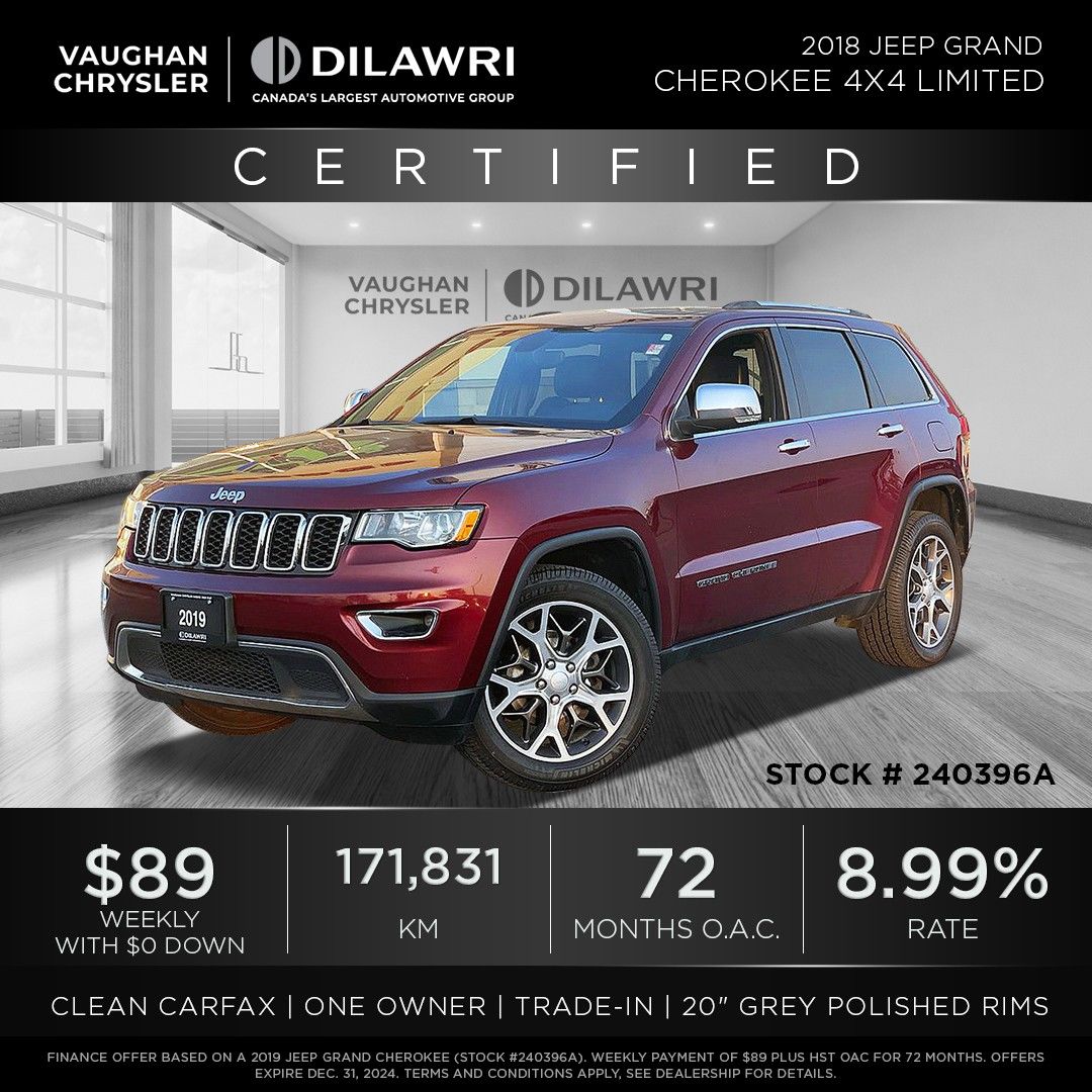 2019 Jeep Grand Cherokee 4X4 in Woodbridge, Ontario