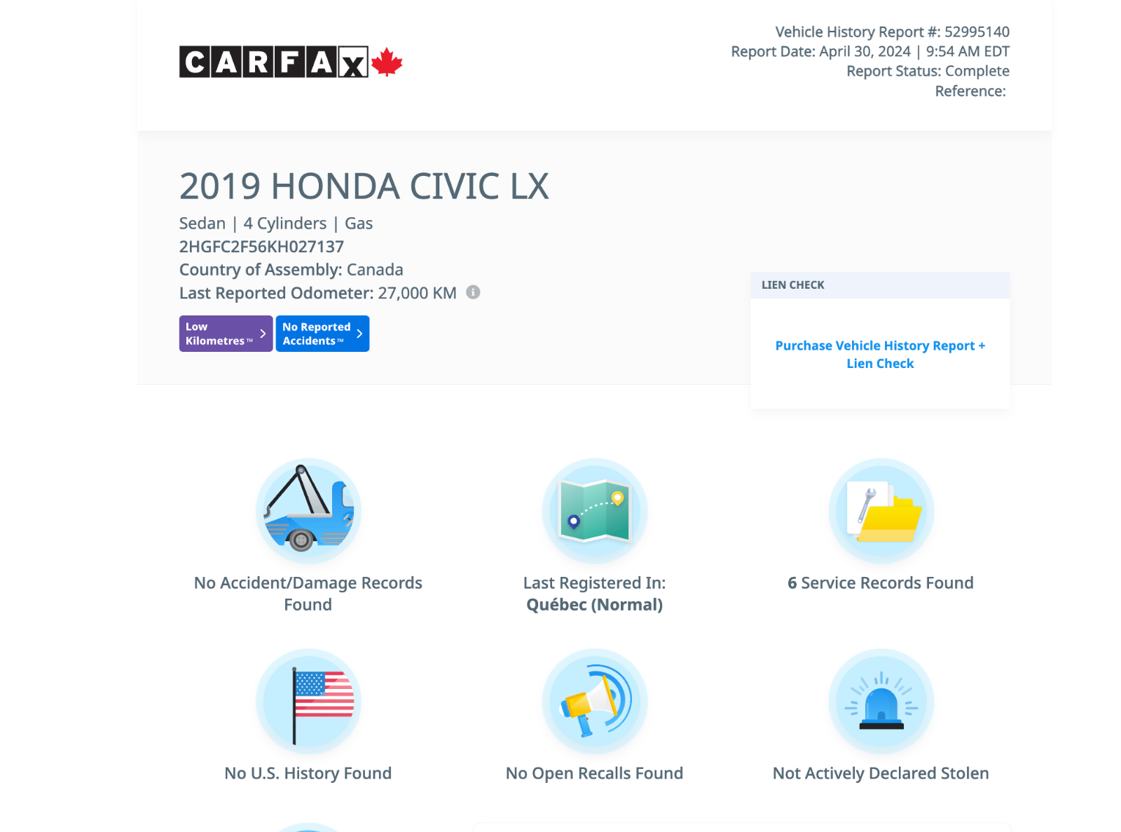 2019 Honda Civic Sedan LX-15
