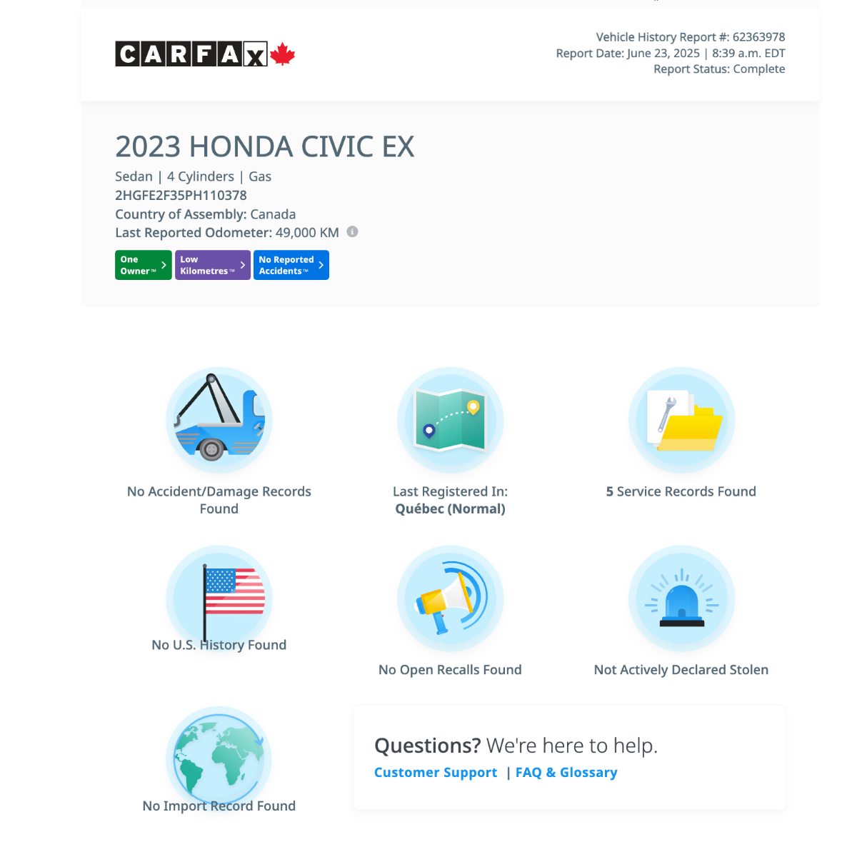 Honda Civic Sedan EX 2023-2