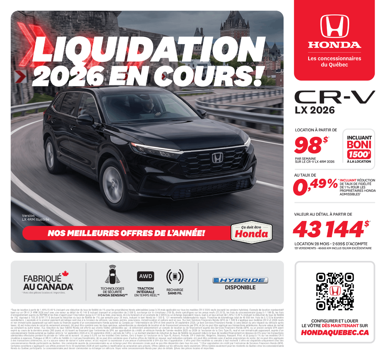 Photo Honda CR-V LX AWD 2027 #3