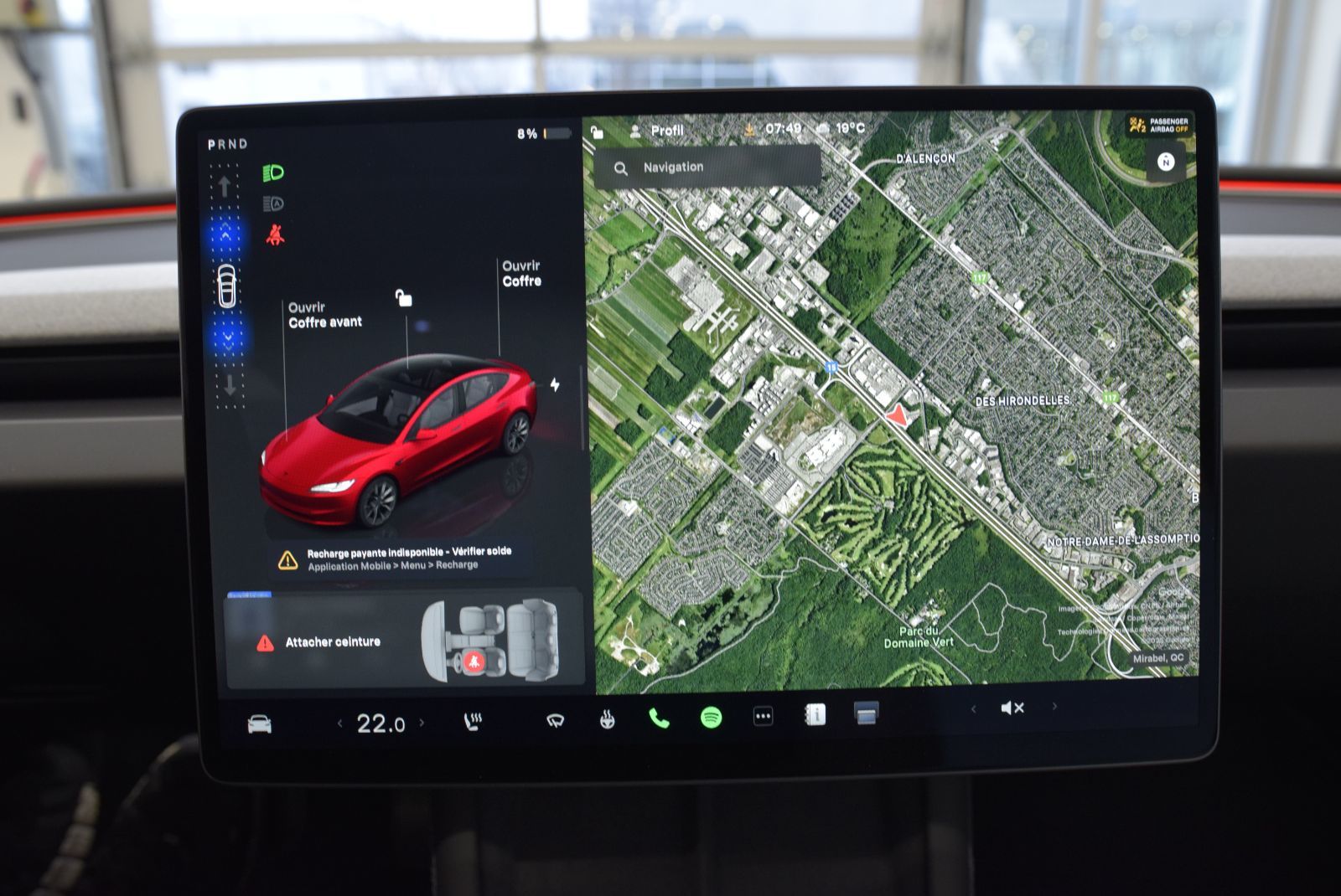 Tesla MODEL 3 LONG RANGE+AWD+CUIR BLANC 2024 8 PNEUS 8 MAGS INCLUS !!!!!!