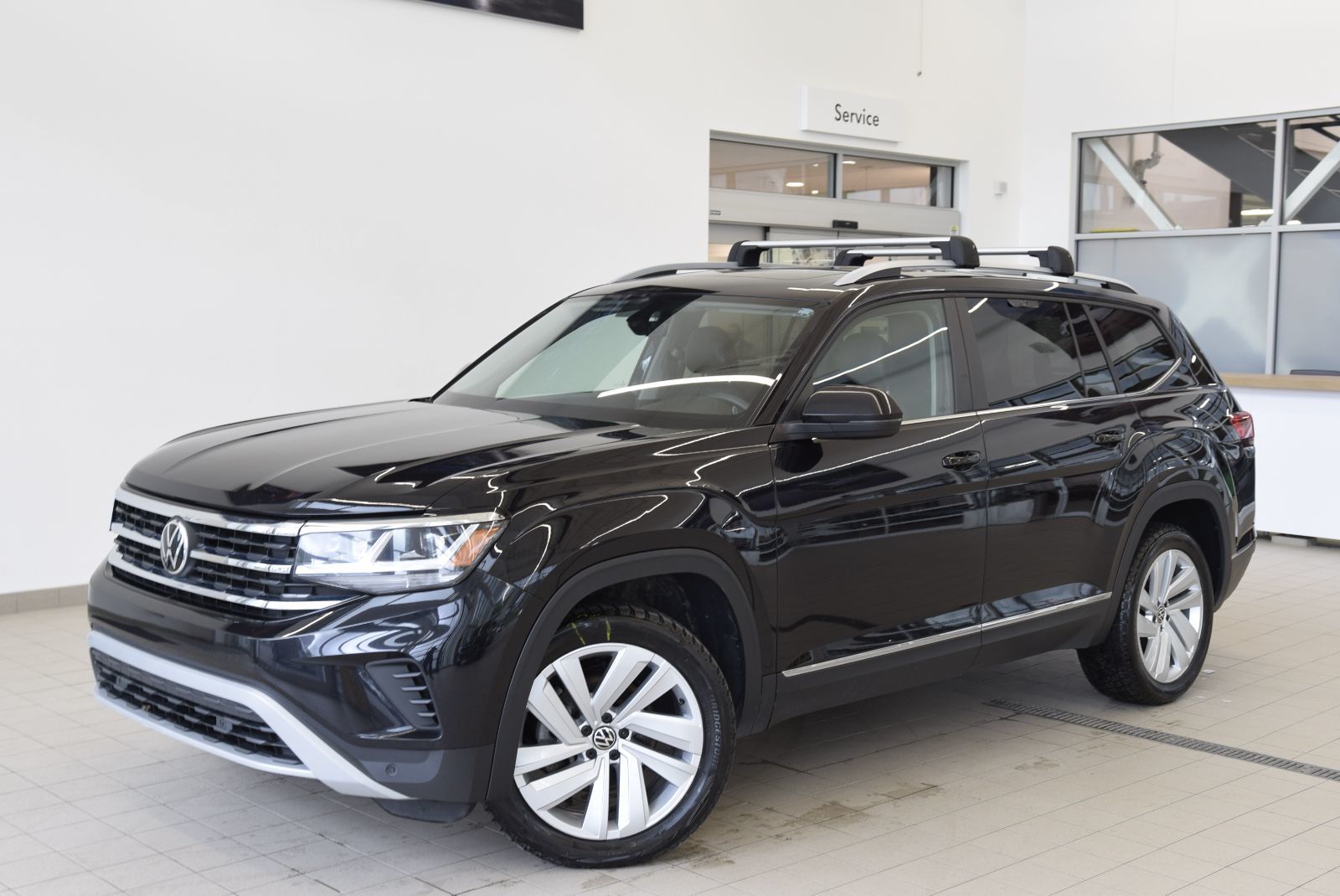 Volkswagen Atlas HIGHLINE+V6+CUIR+TOIT+LED 2021 DEMARREUR+AWD+CAMERA+