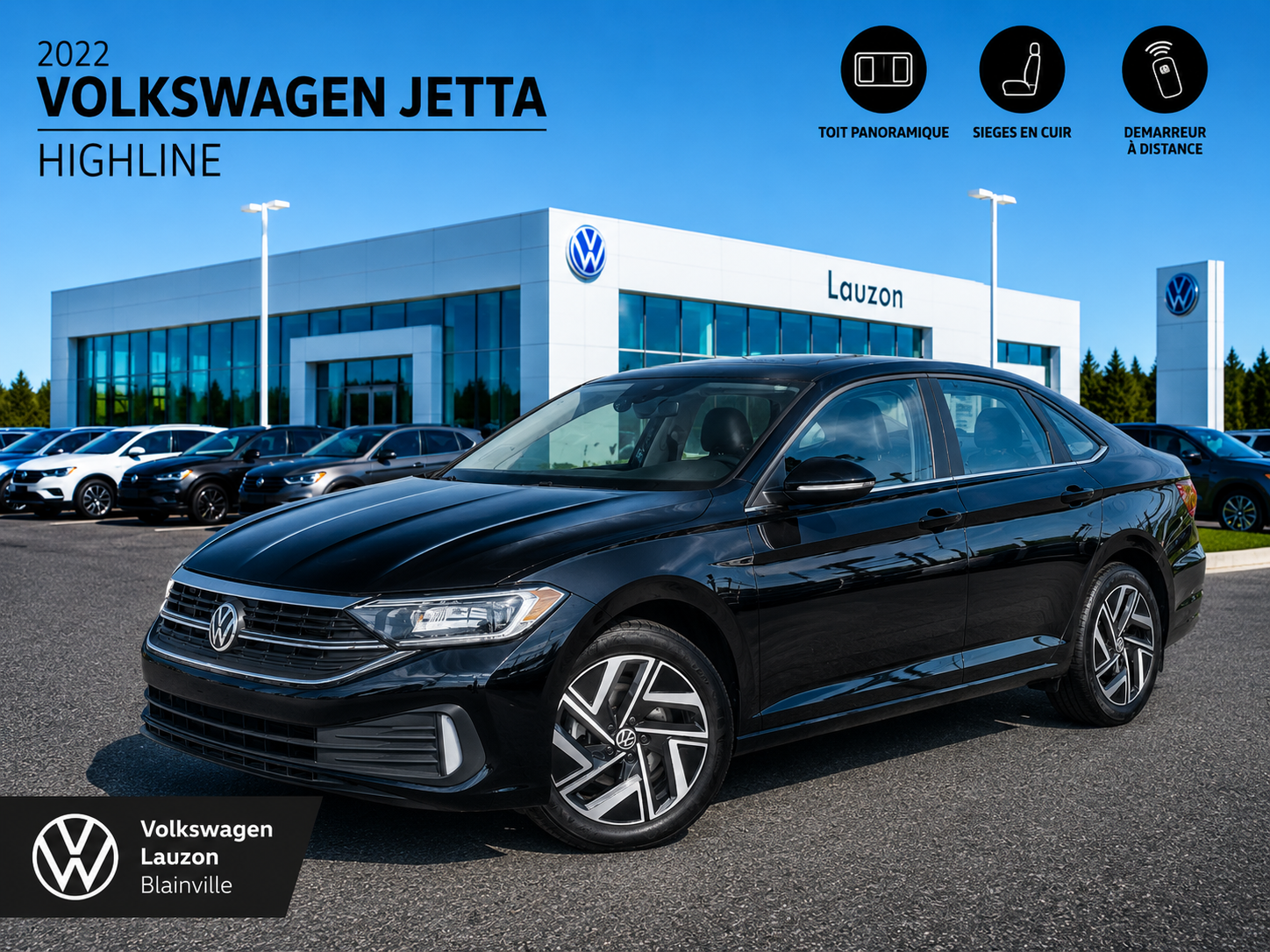 2022 Volkswagen Jetta HIGHLINE+CUIR+TOIT PANO+LED