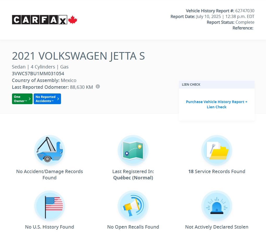 2021 Volkswagen Jetta Comfortline CARPLAY | CAMÉRA | BLUETOOTH | +++ Comfortline CARPLAY | CAMÉRA | BLUETOOTH | +++