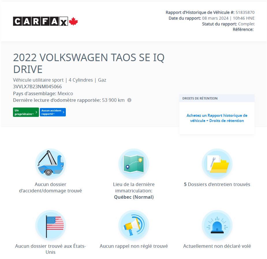 2022 Volkswagen Taos Comfortline AWD | TOIT PANO | CARPLAY | CAMÉRA +++ Comfortline AWD | TOIT PANO | CARPLAY | CAMÉRA +++
