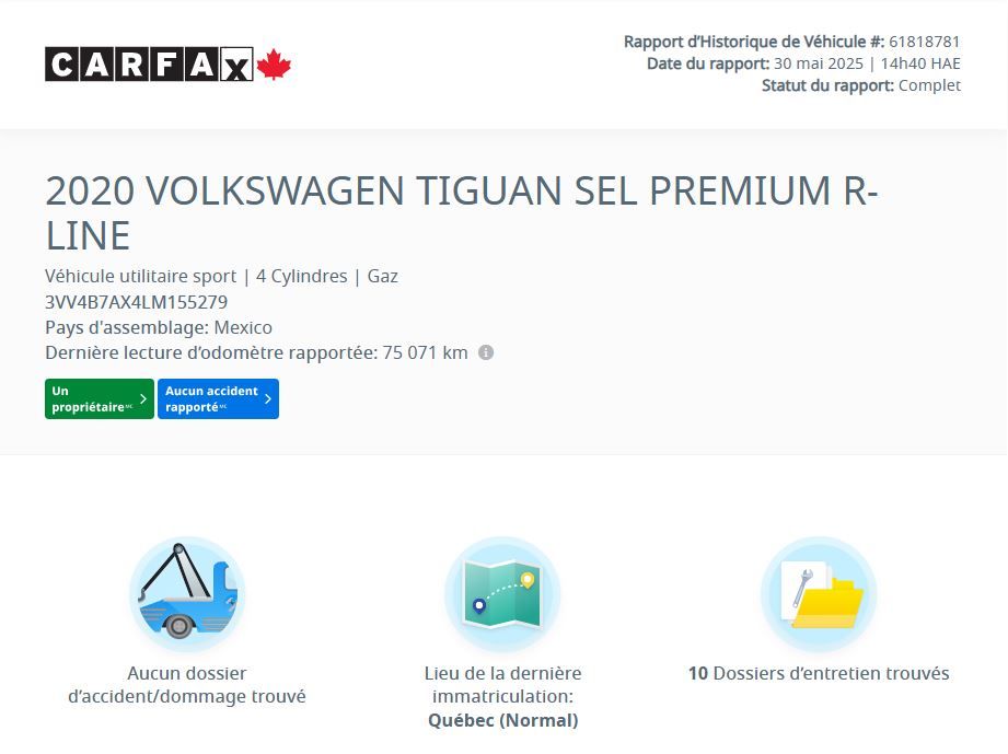 Volkswagen Tiguan Highline R-LINE | PANO | CUIR | NAV | DÉMARREUR 2020 Highline R-LINE | PANO | CUIR | NAV | DÉMARREUR