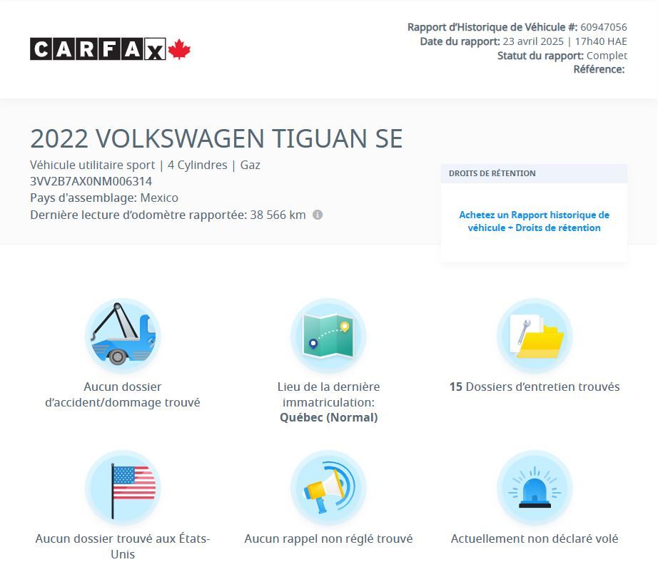 2022 Volkswagen Tiguan Comfortline TOIT PANO | DÉMARREUR | CUIR | CARPLAY Comfortline TOIT PANO | DÉMARREUR | CUIR | CARPLAY