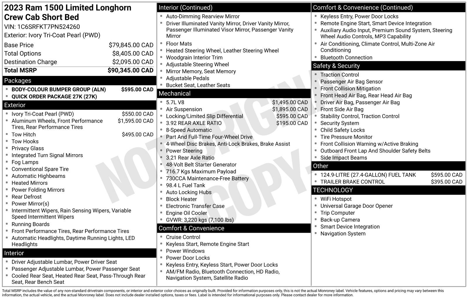 2023 Ram RAM 1500 Crew Cab 4x4 (DT)