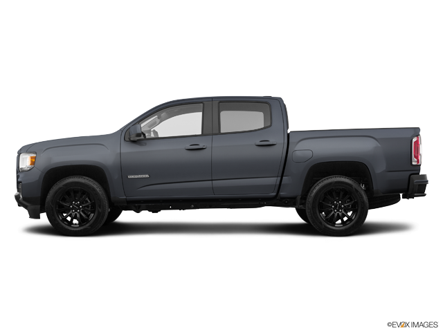 Gray (G9K Satin Steel Metallic) 2022 GMC Canyon Elevation Crew Cab 4WD Pickup Truck Four-Wheel Drive Automatic