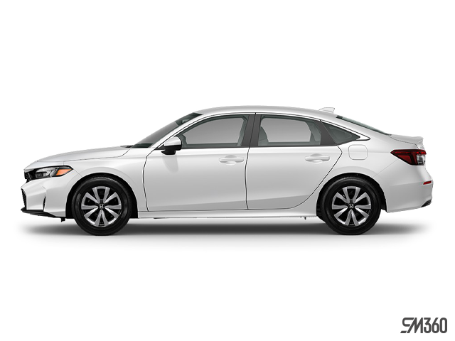 White (BLANC PLATINE NACRÉ(NH-883P)-NOIR PEINTURE PREMIUM) 2026 Honda Civic Sedan Front-Wheel Drive Continuously Variable Transmission